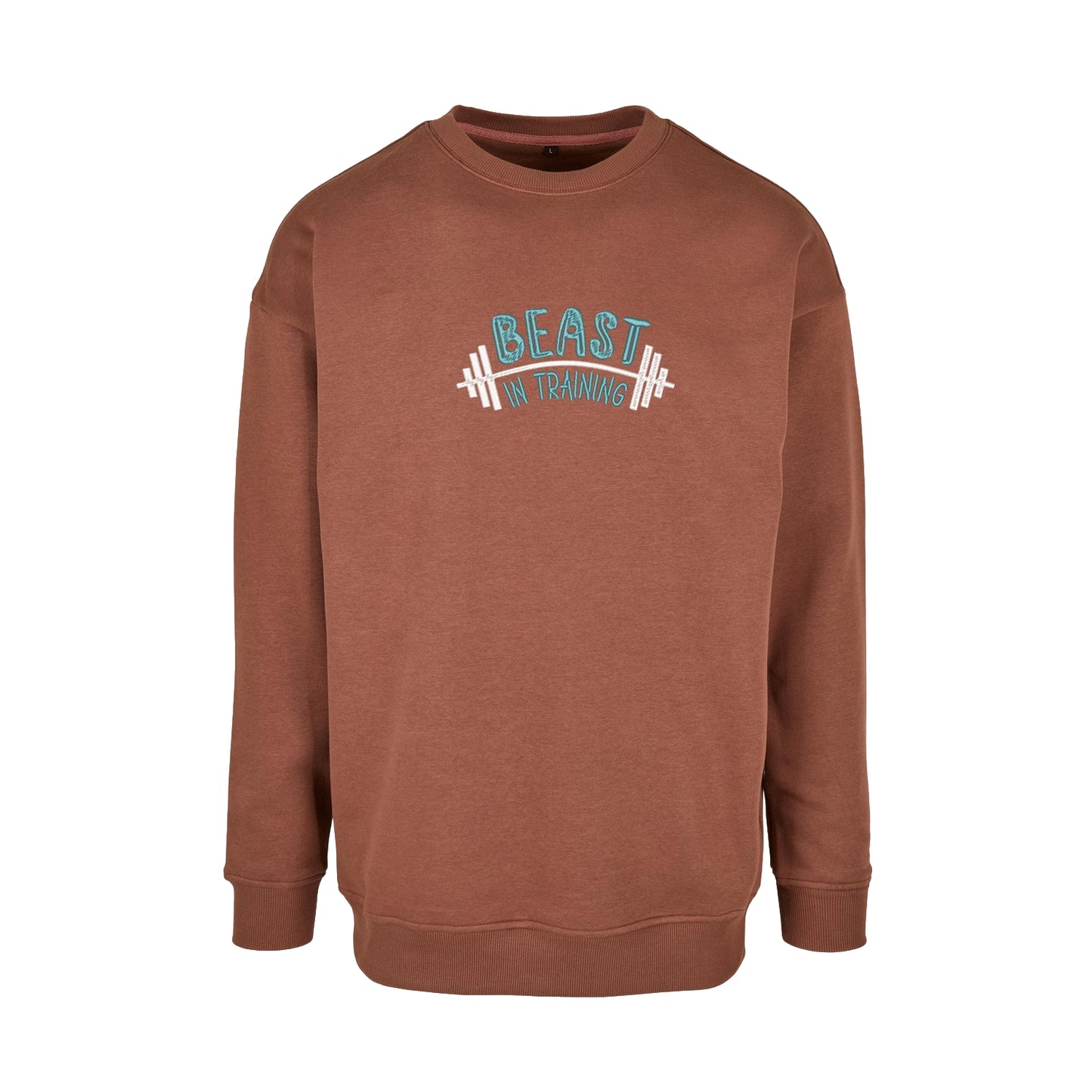 Bluza "Beast in Training Dad" z haftem | Prezent dla aktywnego taty | Męska bluza bez kaptura