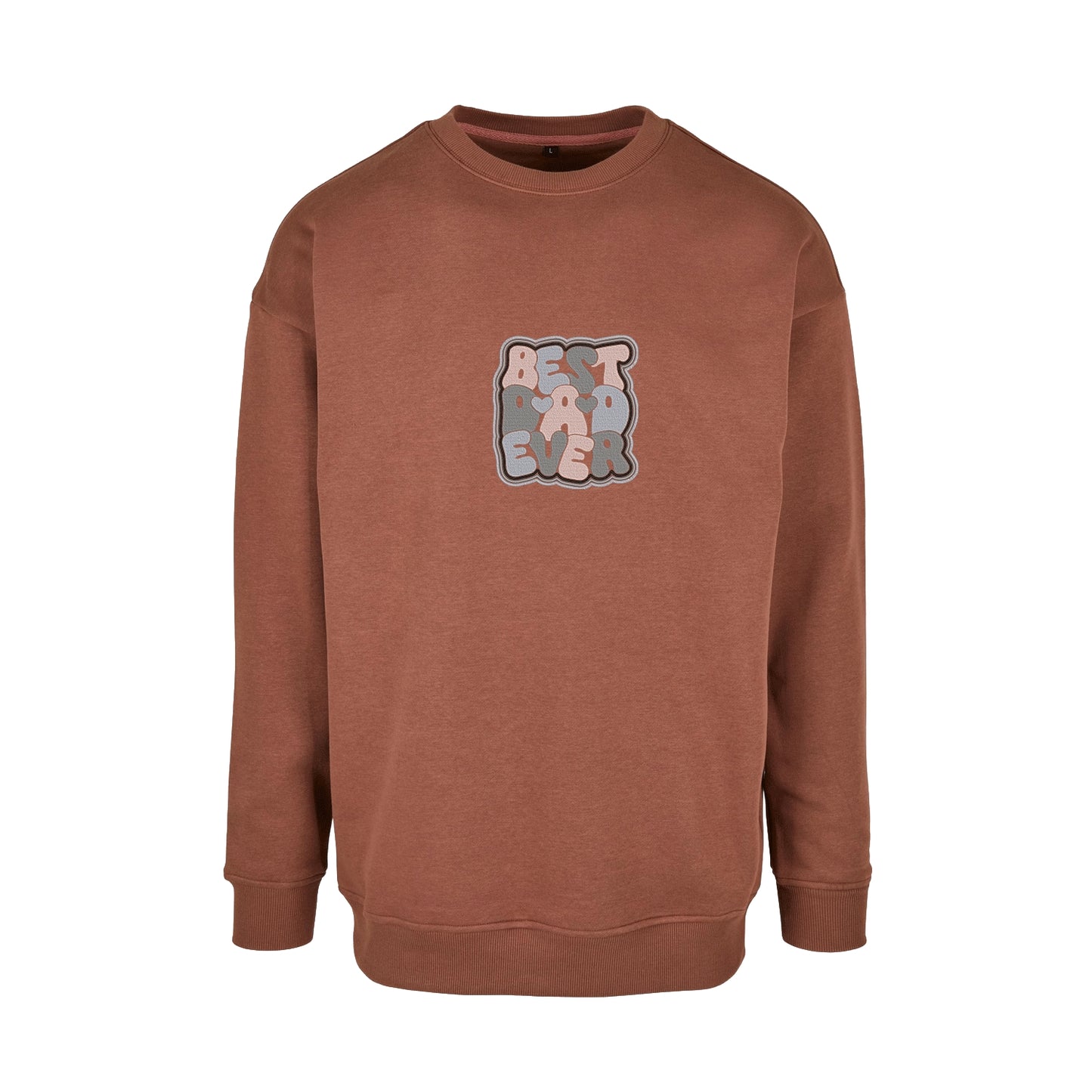 Bluza „Best Dad Ever 2” z haftem | Prezent dla taty | Męska bluza bez kaptura