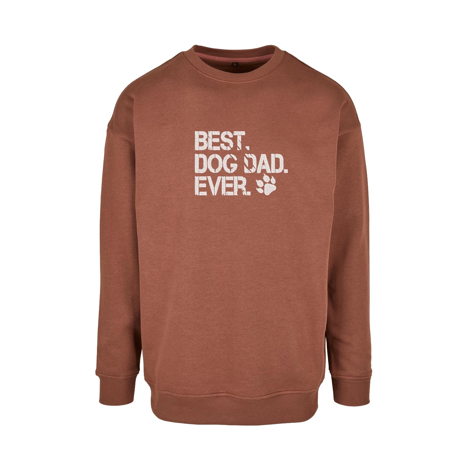 Bluza „Best Dog Dad Ever 2” z haftem | Prezent dla psiarza | Męska bluza bez kaptura Haft z radości