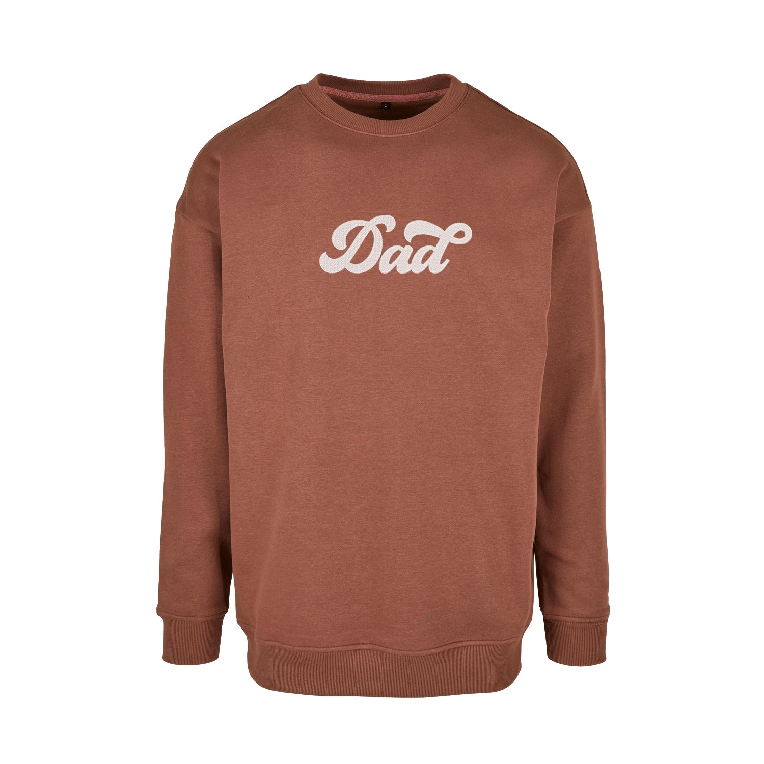 Bluza z haftem „Dad 2” – Klasyczna bluza bez kaptura dla taty | Prezent dla ojca Haft z radości