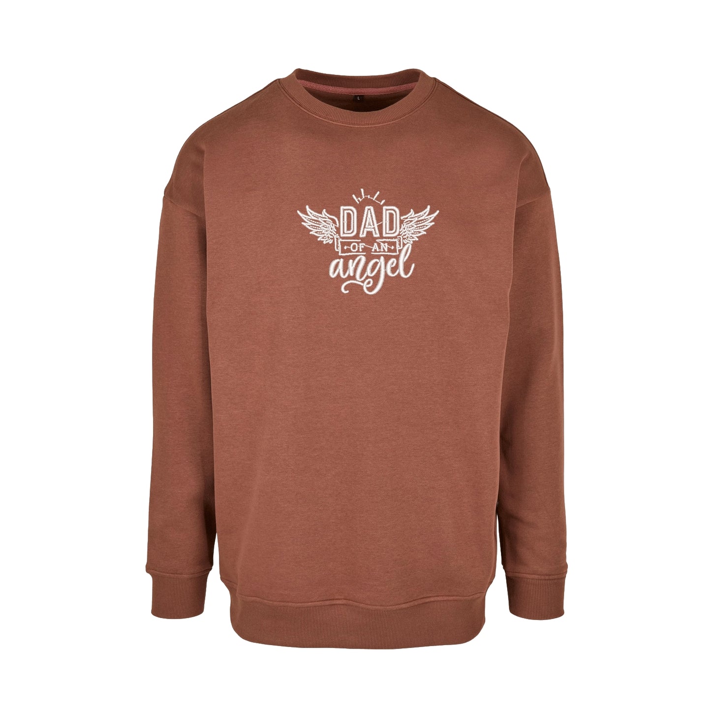 Bluza bez kaptura „Dad of an Angel” z haftem – wzruszający prezent dla taty aniołka | Pamiątkowa bluza upamiętniająca