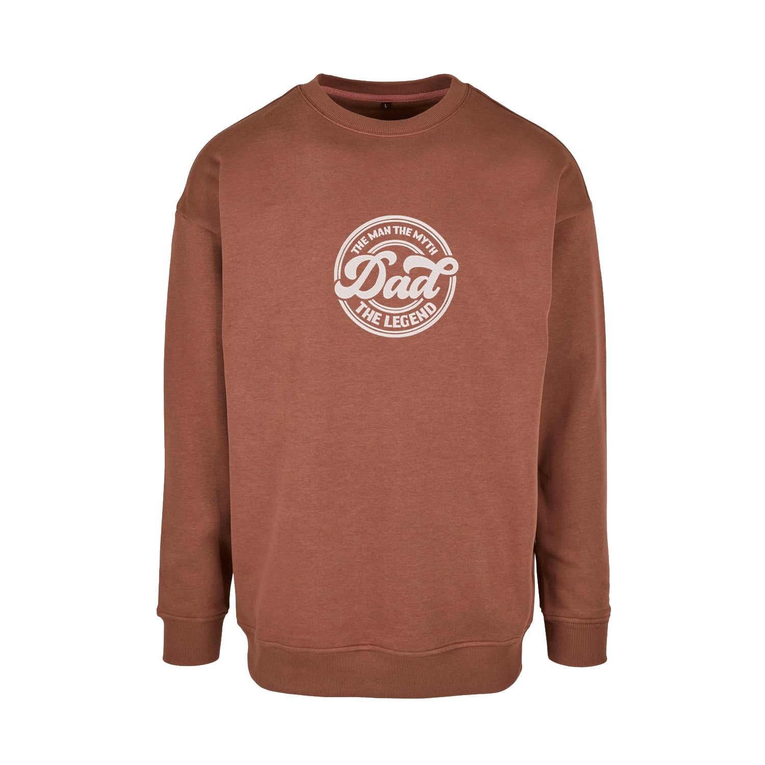 Bluza bez kaptura „Dad – The Man, The Myth, The Legend” z haftem | Prezent dla taty z charakterem Haft z radości