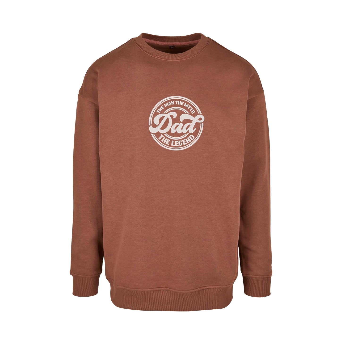 Bluza bez kaptura „Dad – The Man, The Myth, The Legend” z haftem | Prezent dla taty z charakterem