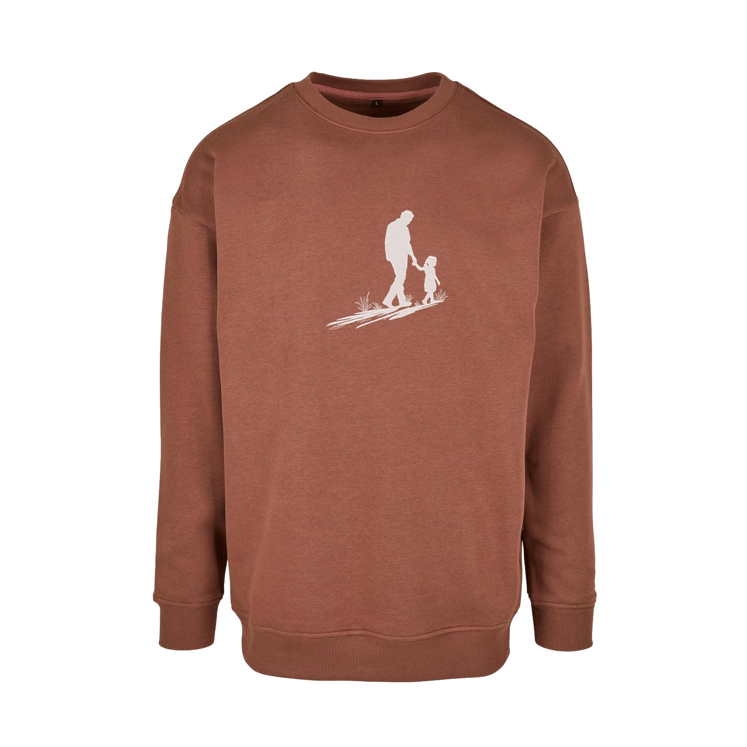 Bluza bez kaptura z haftem „Father and Daughter Silhouette” | Emocjonalny prezent dla taty Haft z radości