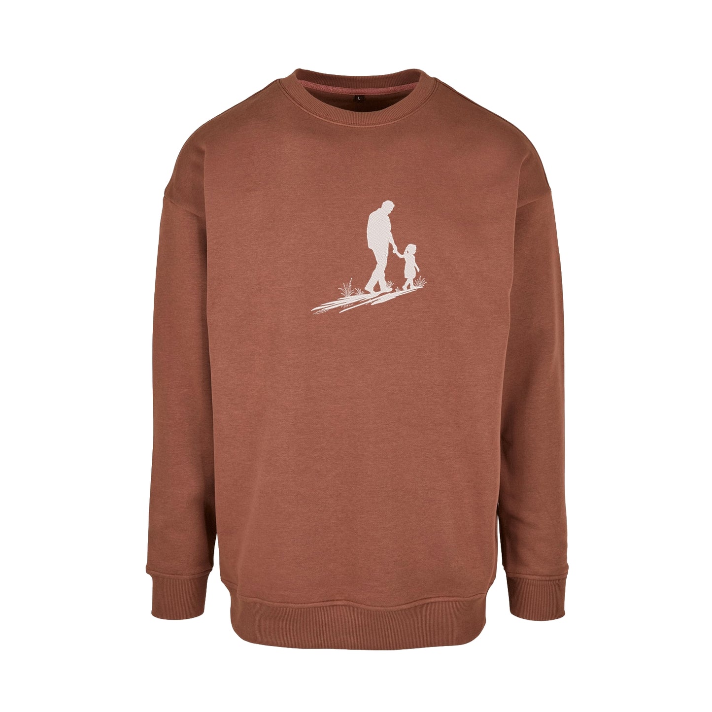 Bluza bez kaptura z haftem „Father and Daughter Silhouette” | Emocjonalny prezent dla taty