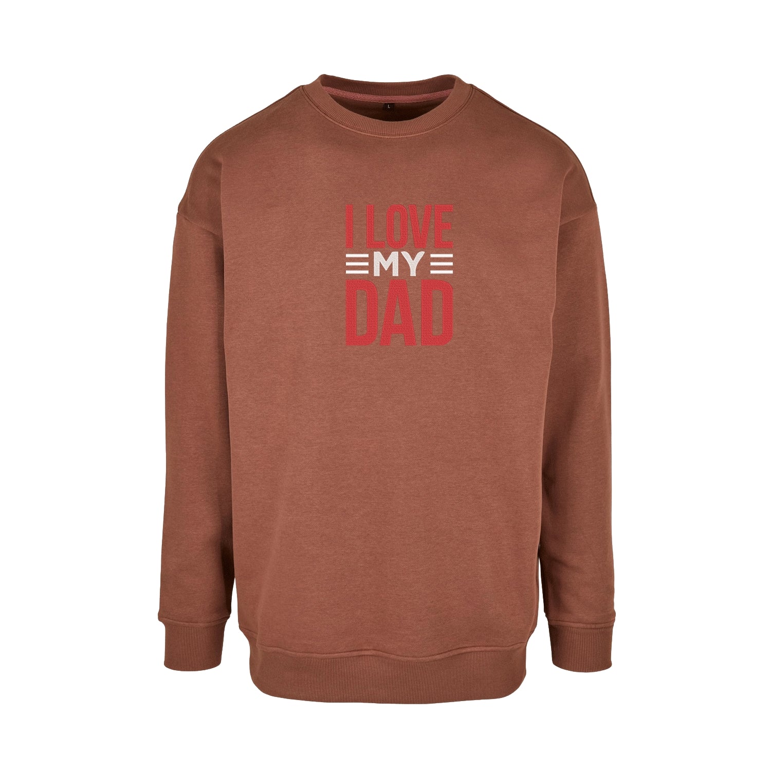 Bluza "I Love My Dad 2" z haftem | Prezent dla taty | Bluza bez kaptura unisex Haft z radości