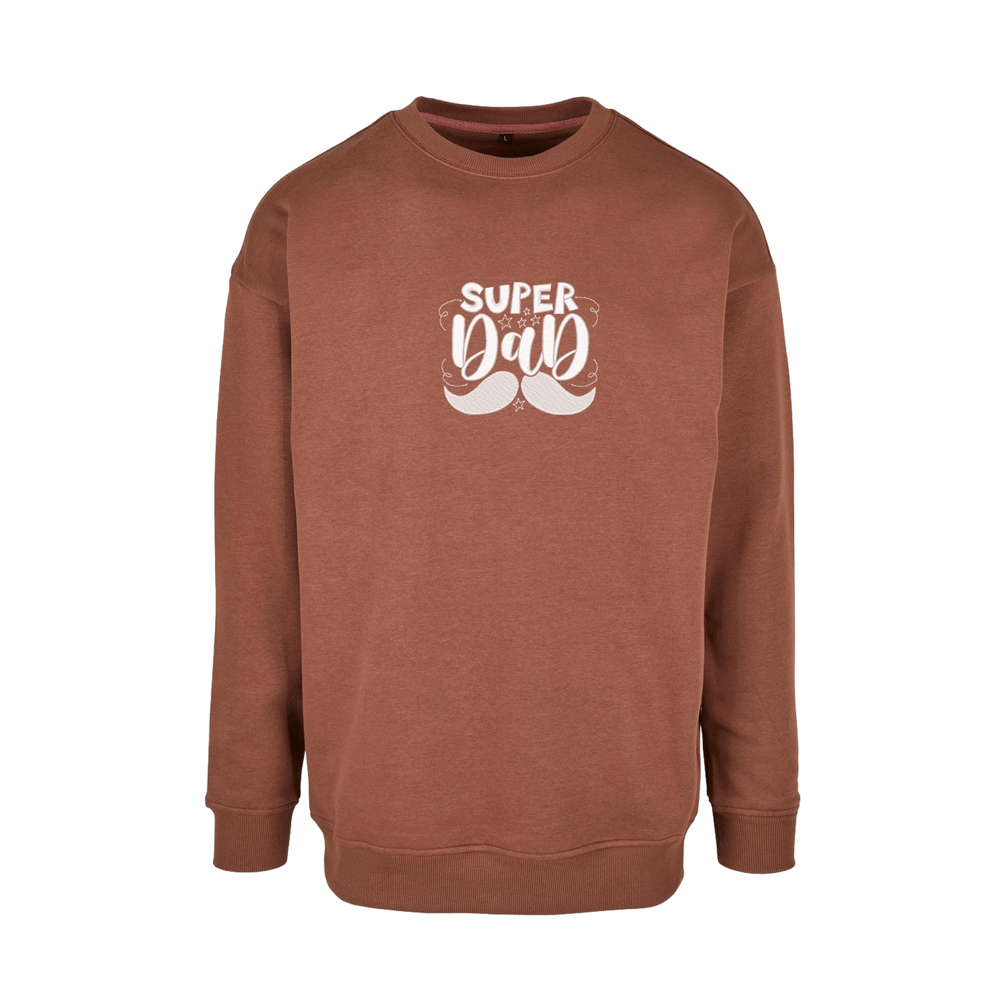 Bluza bez kaptura „Super Dad” na Dzień Ojca z haftem | Prezent dla taty | Bluza bez kaptura dla superbohatera