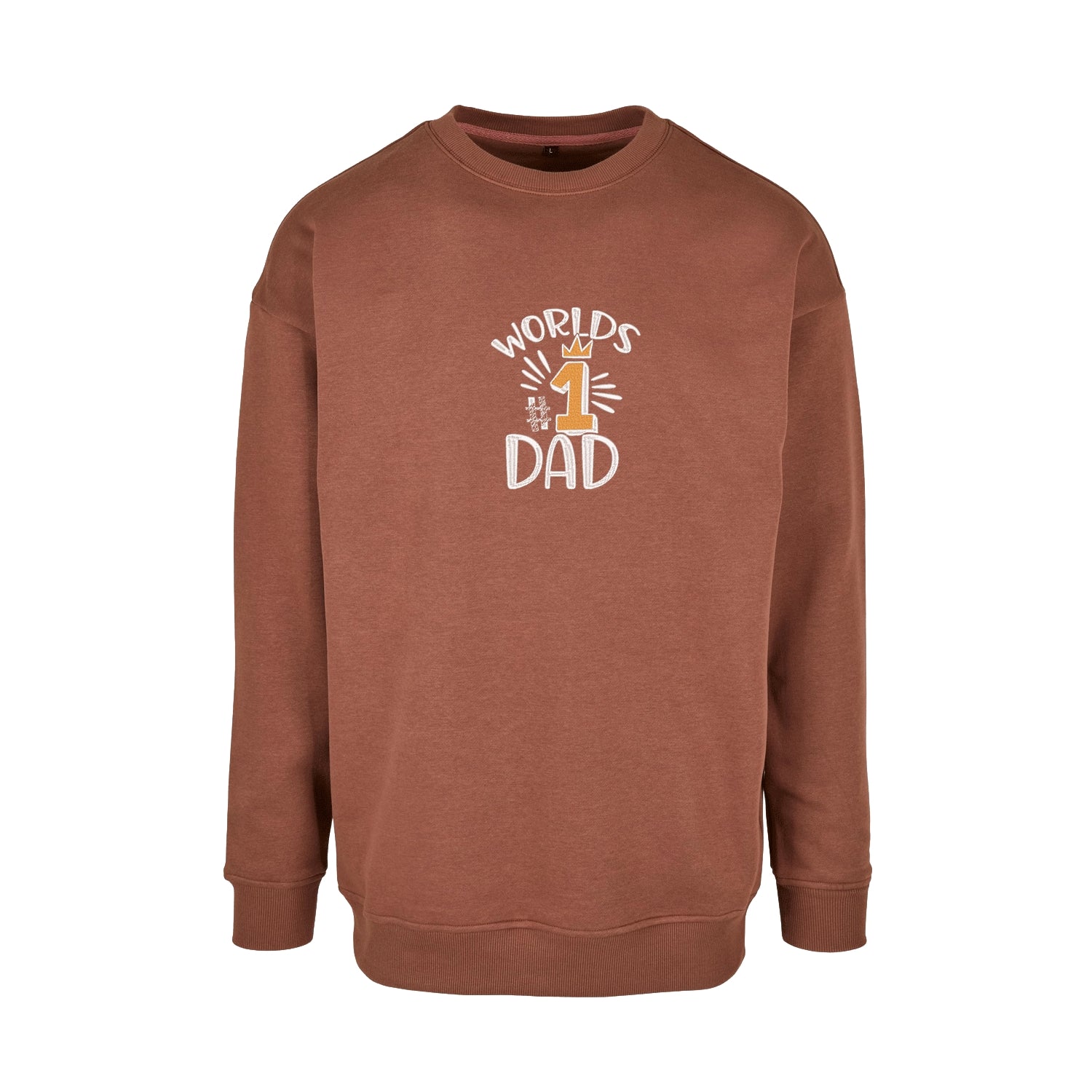 Bluza bez kaptura „World’s No.1 Dad” z haftem – idealna na prezent dla najlepszego taty Haft z radości