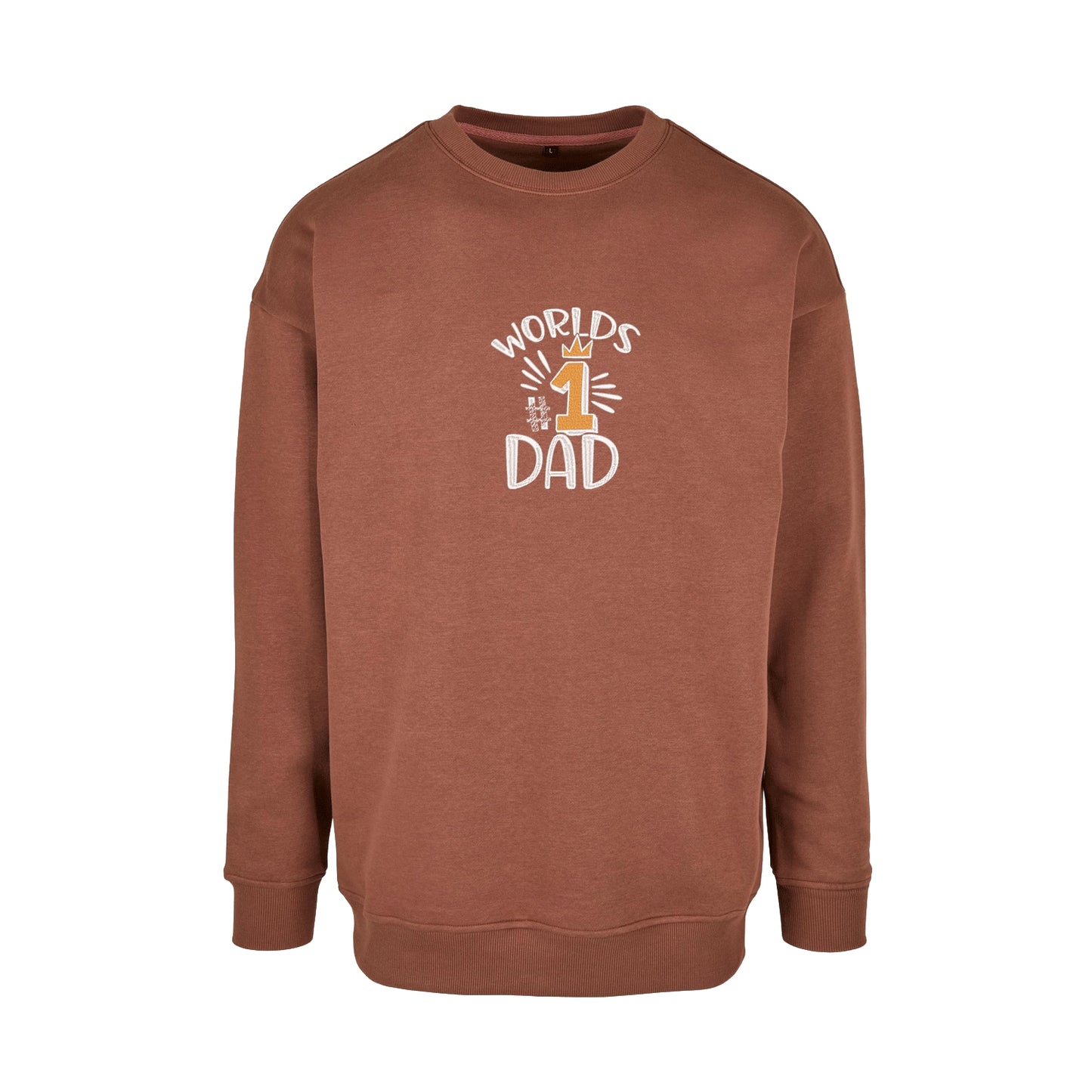 Bluza bez kaptura „World’s No.1 Dad” z haftem – idealna na prezent dla najlepszego taty
