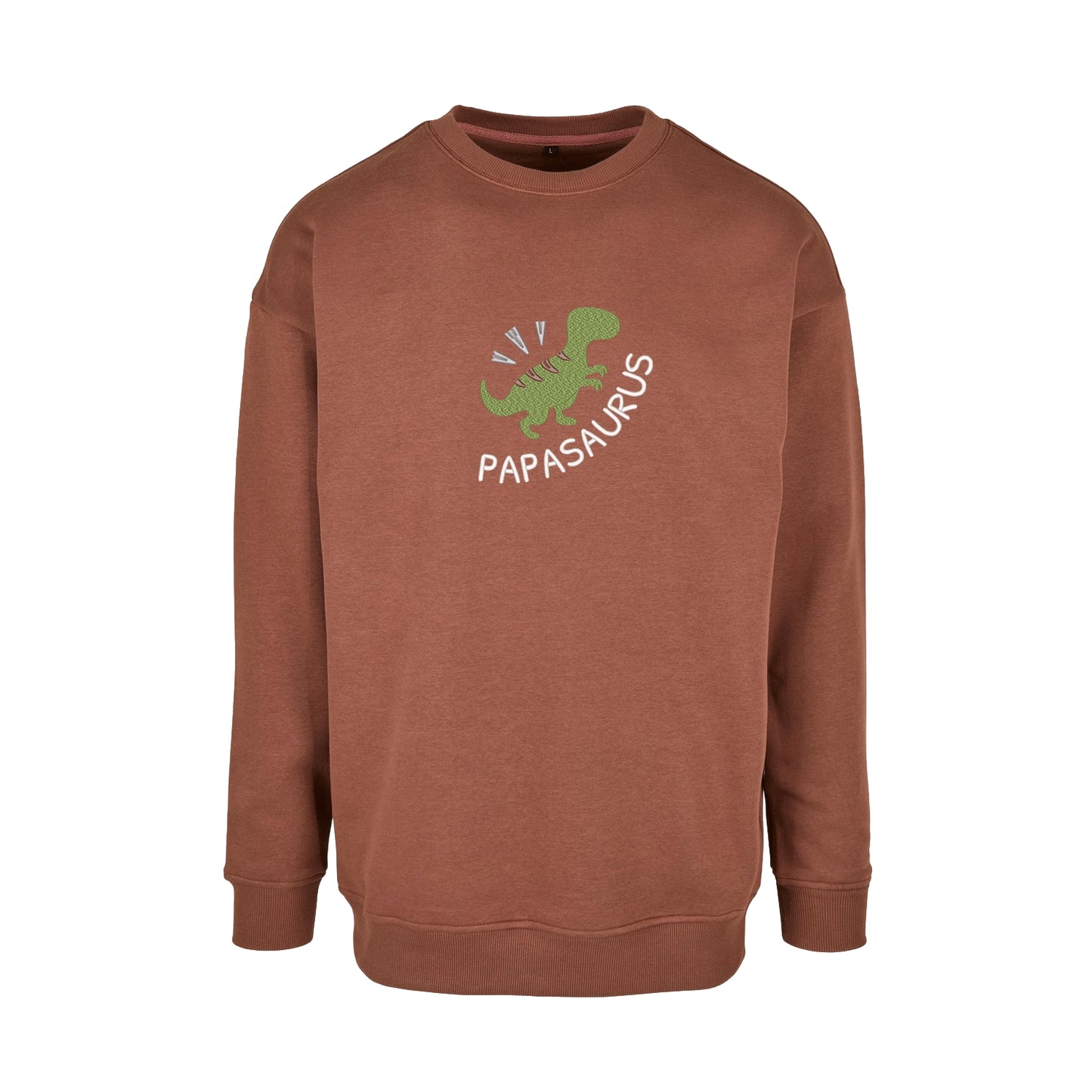 Bluza "Papasaurus" z haftem dla taty | Prezent na Dzień Ojca | Bluza bez kaptura z dinozaurem