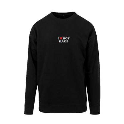 Bluza I LOVE HOT DADS z haftem – klasyczna, z kapturem lub oversize Haft z radości - nadruki i haft na odzieży Warszawa