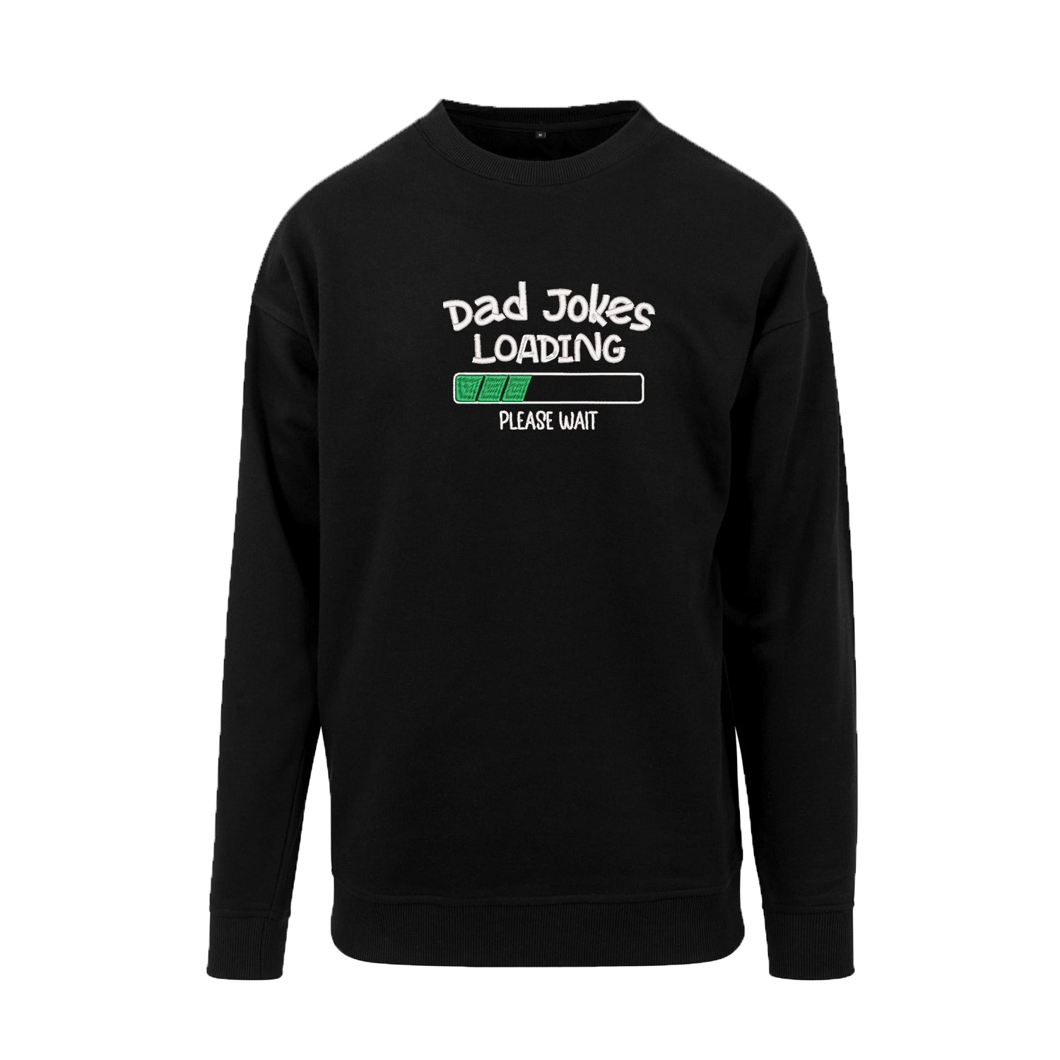 Bluza z kapturem z haftem „Dad Jokes Embroidery” – prezent dla taty z humorem | Śmieszna bluza dla ojca Haft z radości
