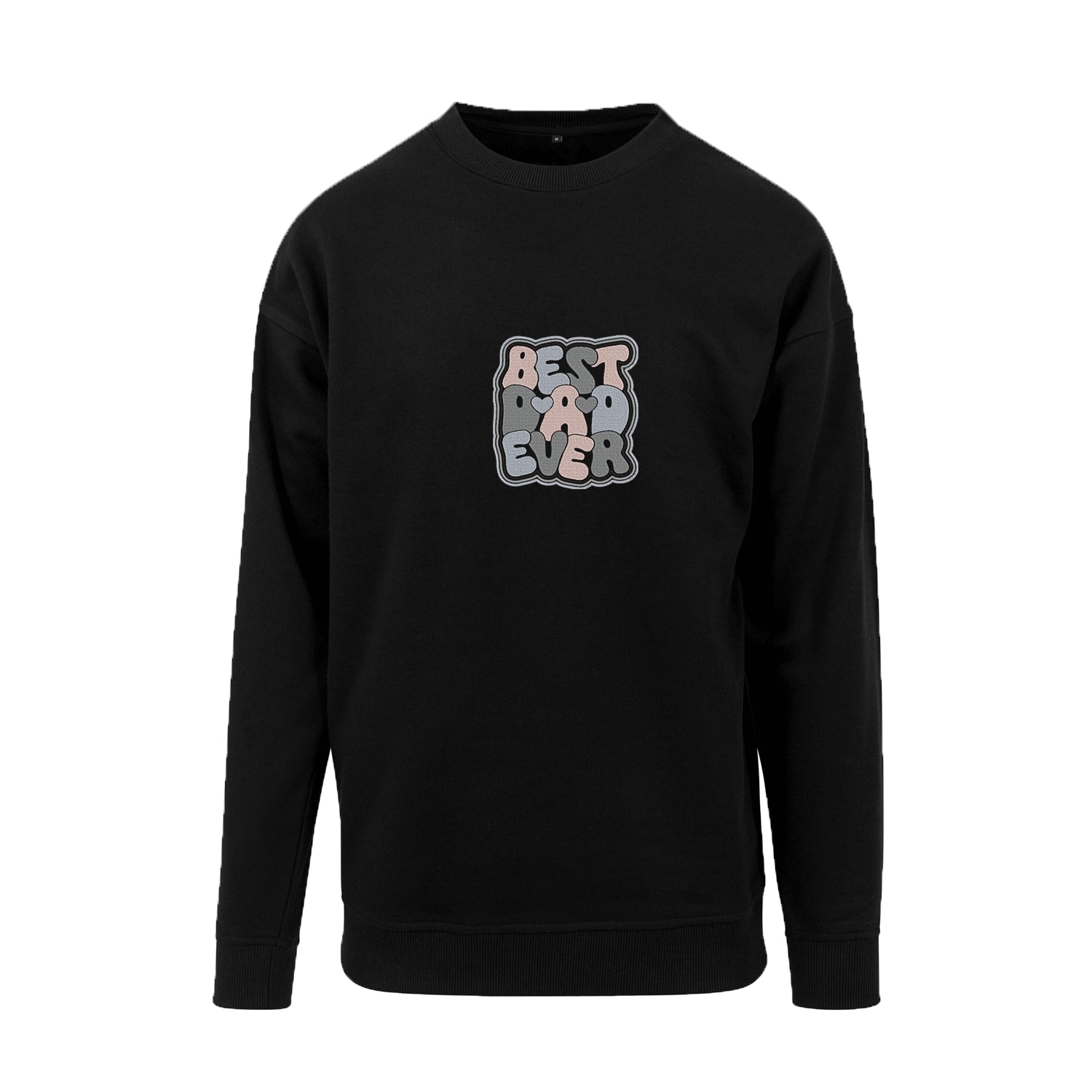 Bluza „Best Dad Ever 2” z haftem | Prezent dla taty | Męska bluza bez kaptura Haft z radości