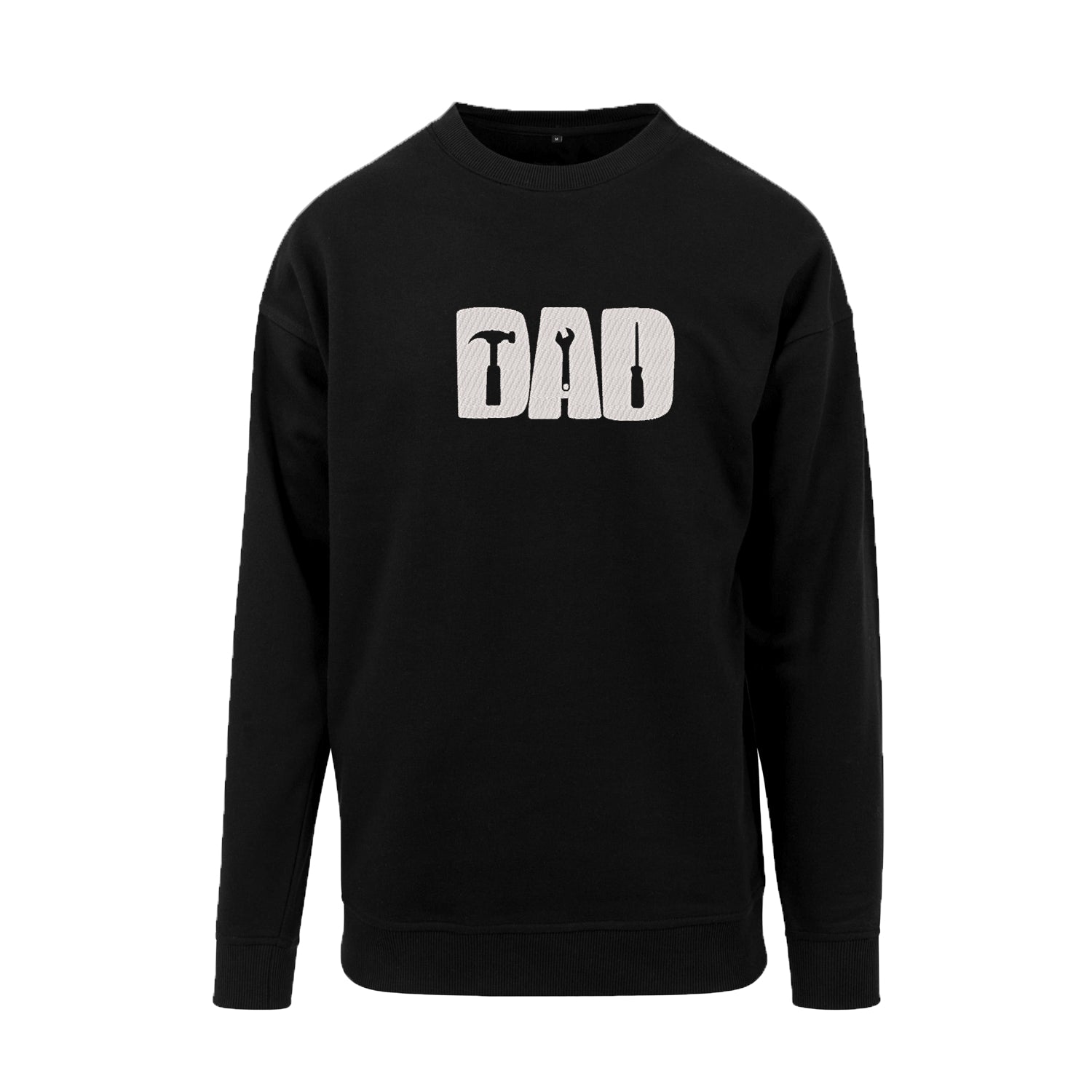 Bluza z haftem „Dad” – Klasyczna bluza bez kaptura dla taty | Prezent dla ojca Haft z radości