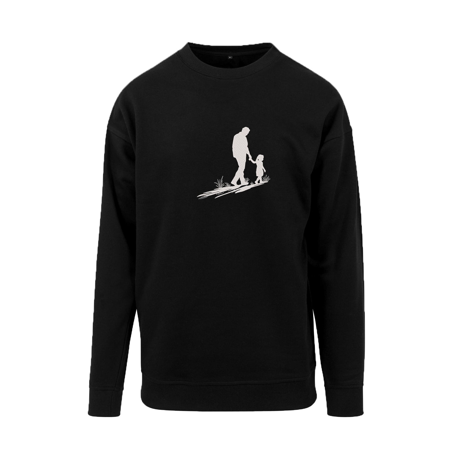 Bluza bez kaptura z haftem „Father and Daughter Silhouette” | Emocjonalny prezent dla taty Haft z radości