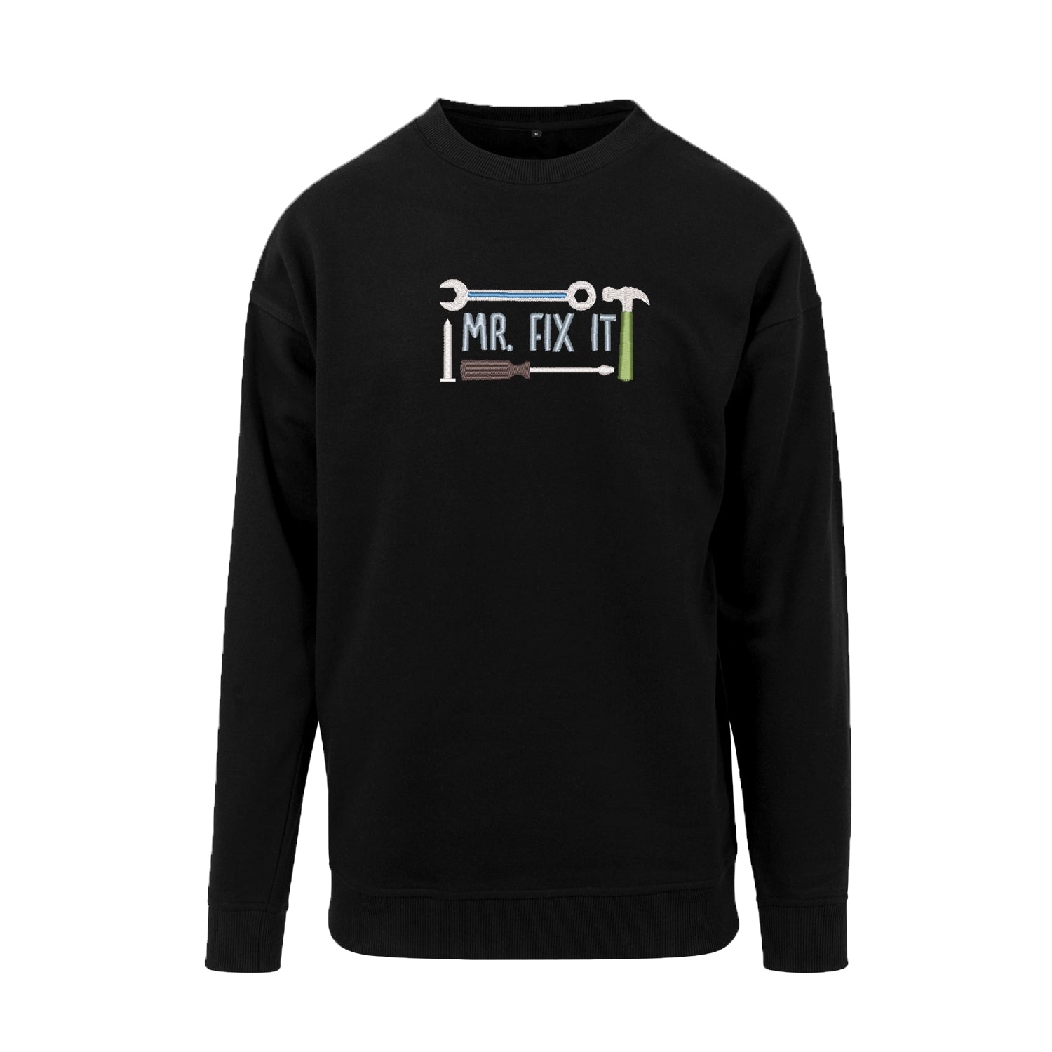 Bluza "Mr Fix It 2" z haftem | Bluza bez kaptura dla majsterkowicza | Prezent dla taty złotej rączki Haft z radości