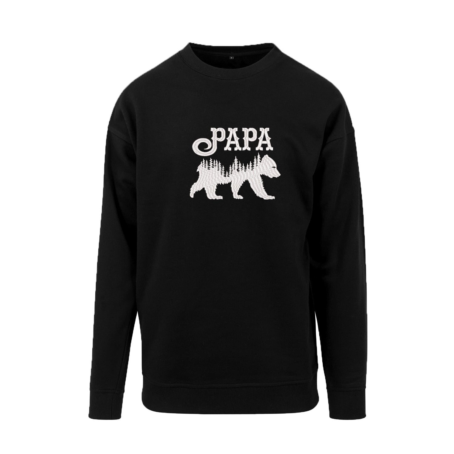 Bluza "Papa Bear" z haftem | Męska bluza bez kaptura z motywem taty niedźwiedzia | Idealny prezent dla ojca Haft z radości