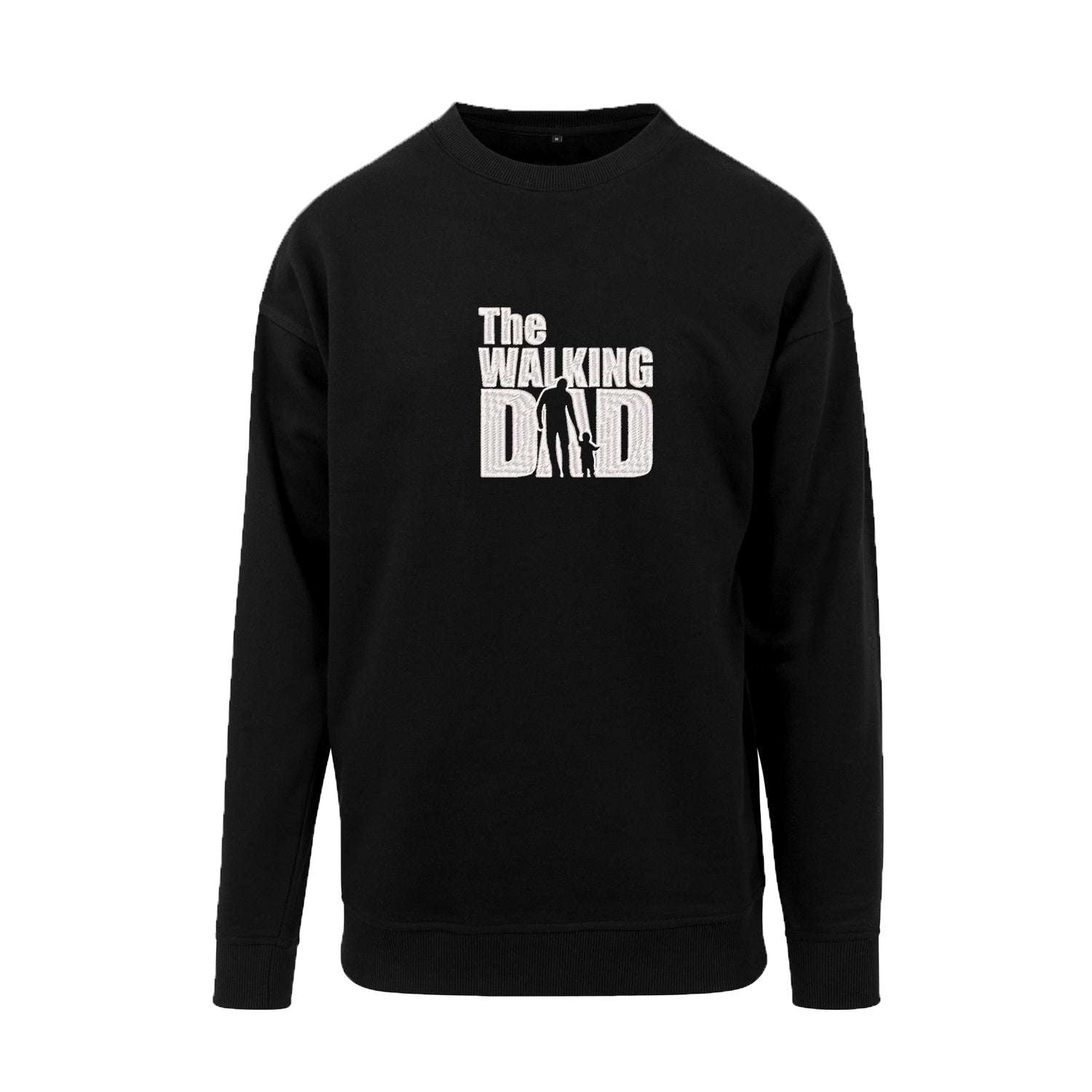 Bluza bez kaptura „The Walking Dad” z haftem | Śmieszny prezent dla taty | Bluza bez kaptura z oryginalnym wzorem Haft z radości