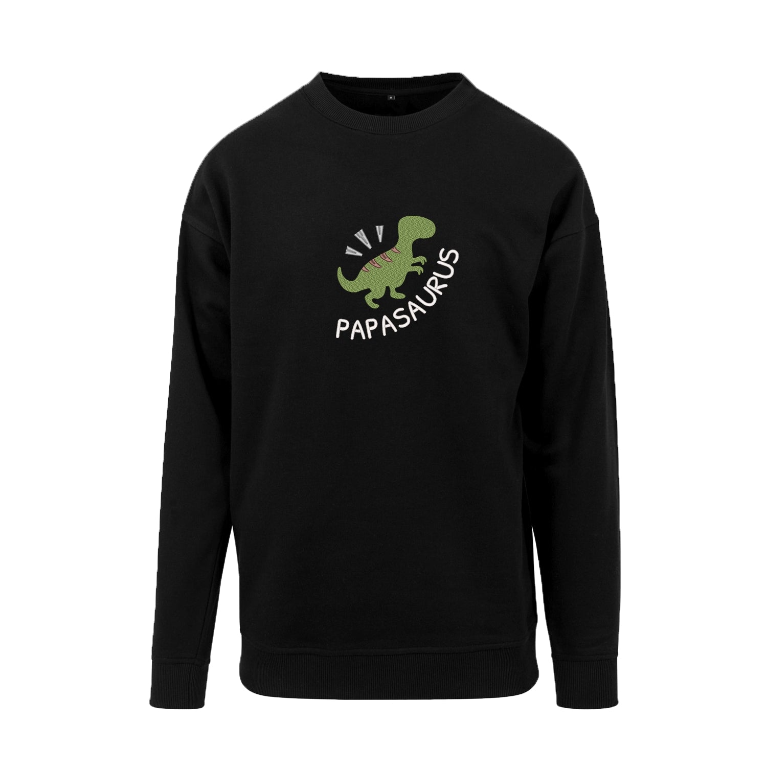 Bluza "Papasaurus" z haftem dla taty | Prezent na Dzień Ojca | Bluza bez kaptura z dinozaurem Haft z radości