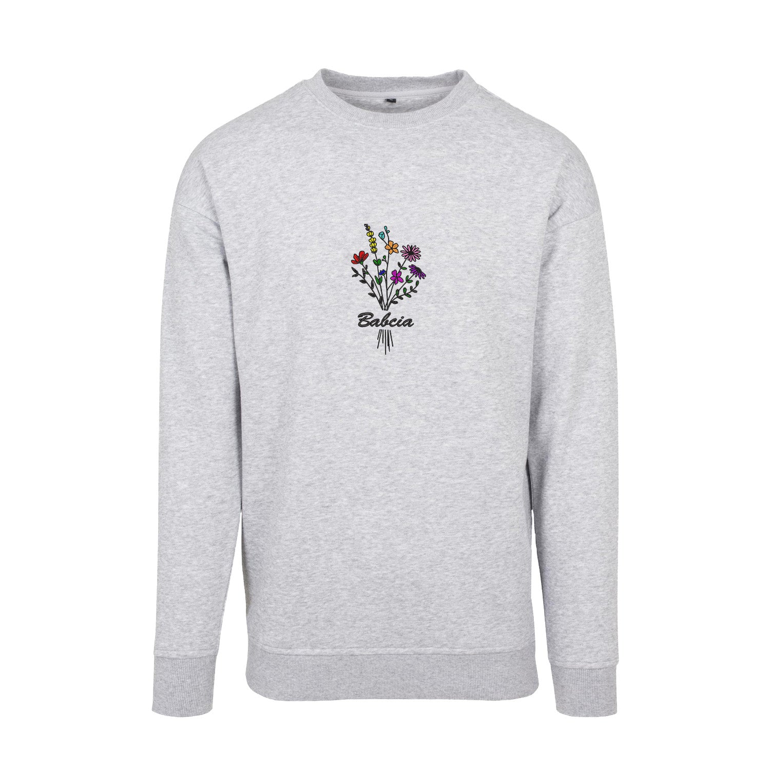 Bluza „Babcia” – haftowany bukiet kwiatów Haft z radości - nadruki i haft na odzieży Warszawa