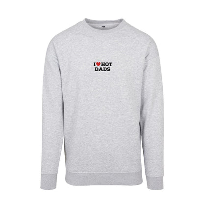 Bluza I LOVE HOT DADS z haftem – klasyczna, z kapturem lub oversize Haft z radości - nadruki i haft na odzieży Warszawa