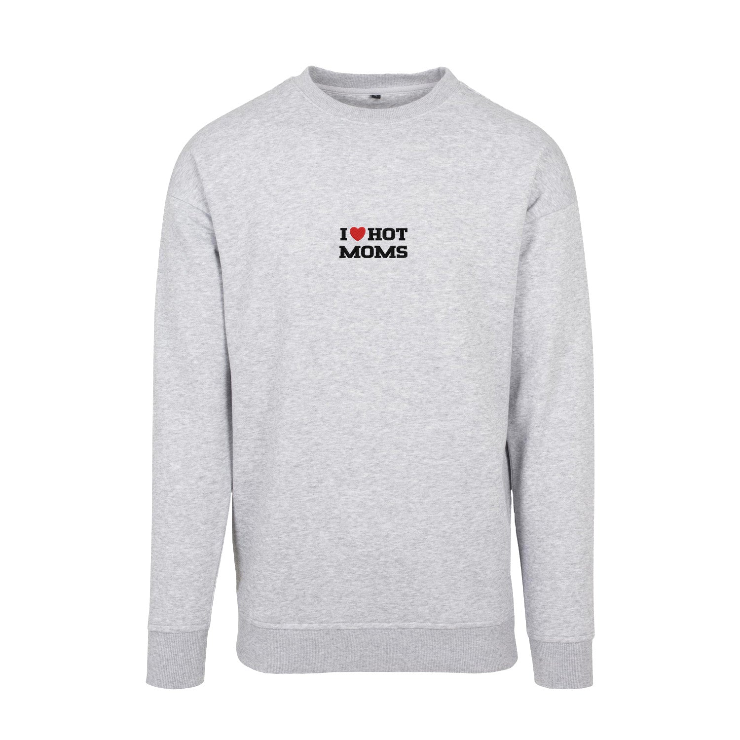 Bluza I LOVE HOT MOMS z haftem – klasyczna, z kapturem lub oversize Haft z radości - nadruki i haft na odzieży Warszawa