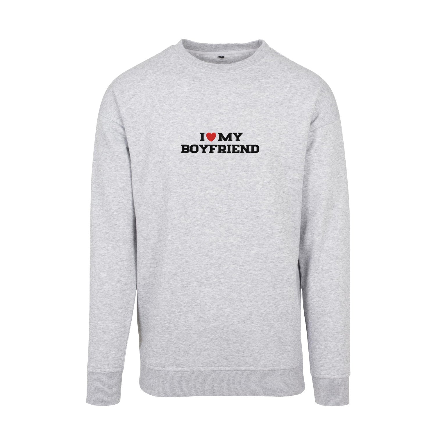 Bluza I LOVE MY BOYFRIEND z haftem – z kapturem, bez kaptura lub oversize Haft z radości - nadruki i haft na odzieży Warszawa