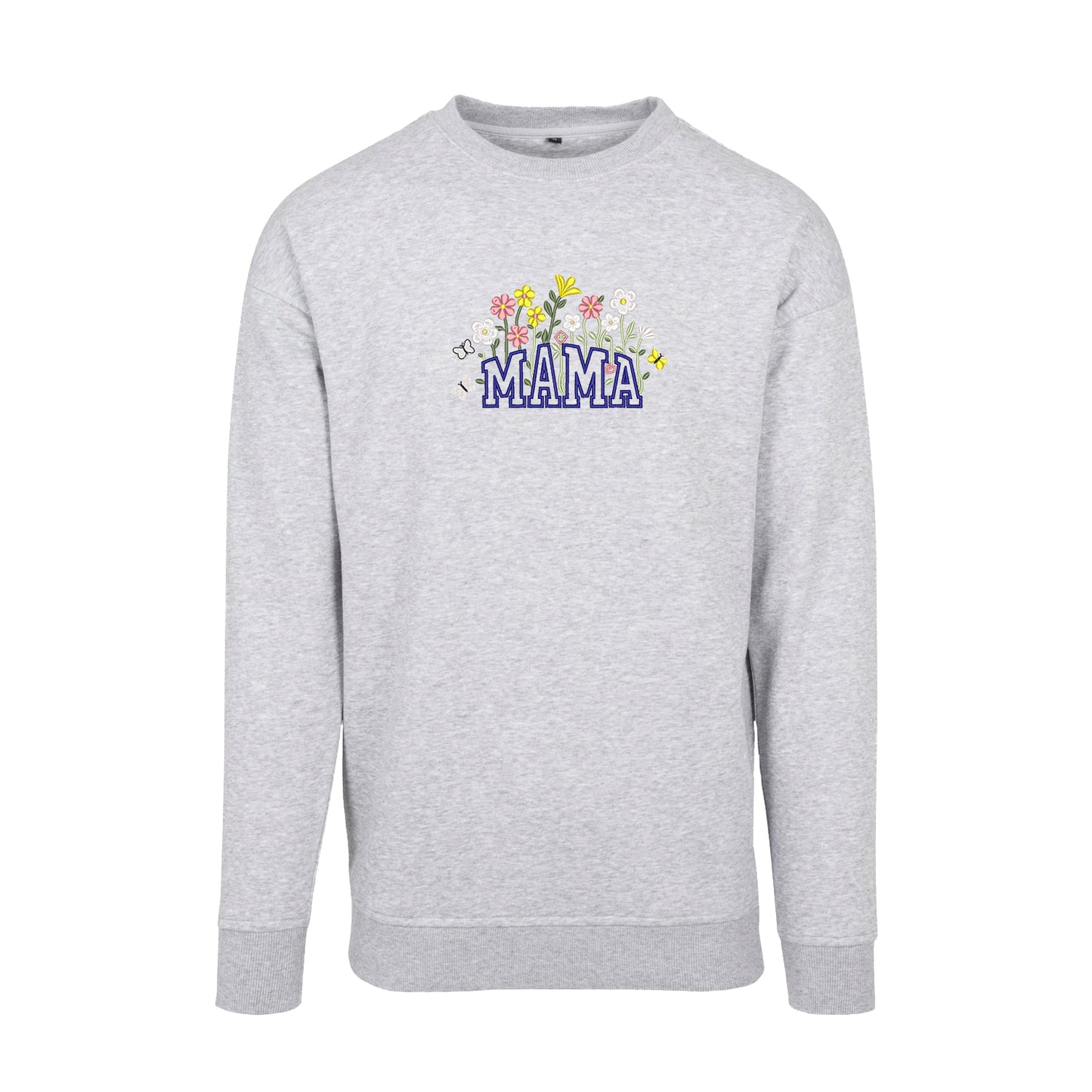 Bluza z haftem Floral Mama 3 – kolorowy kwiatowy wzór dla mamy Haft z radości - nadruki i haft na odzieży Warszawa