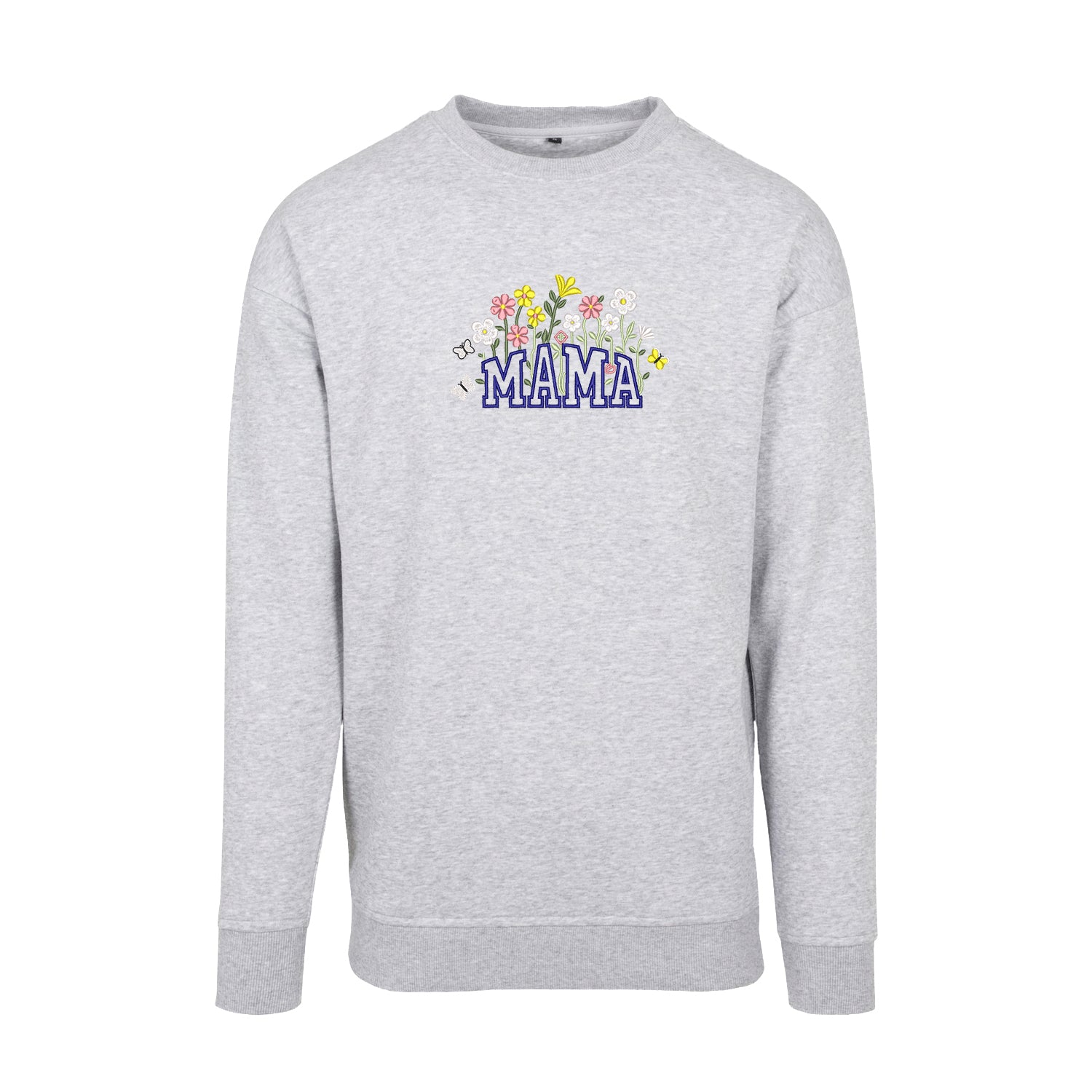 Bluza z haftem Floral Mama 3 – kolorowy kwiatowy wzór dla mamy Haft z radości - nadruki i haft na odzieży Warszawa