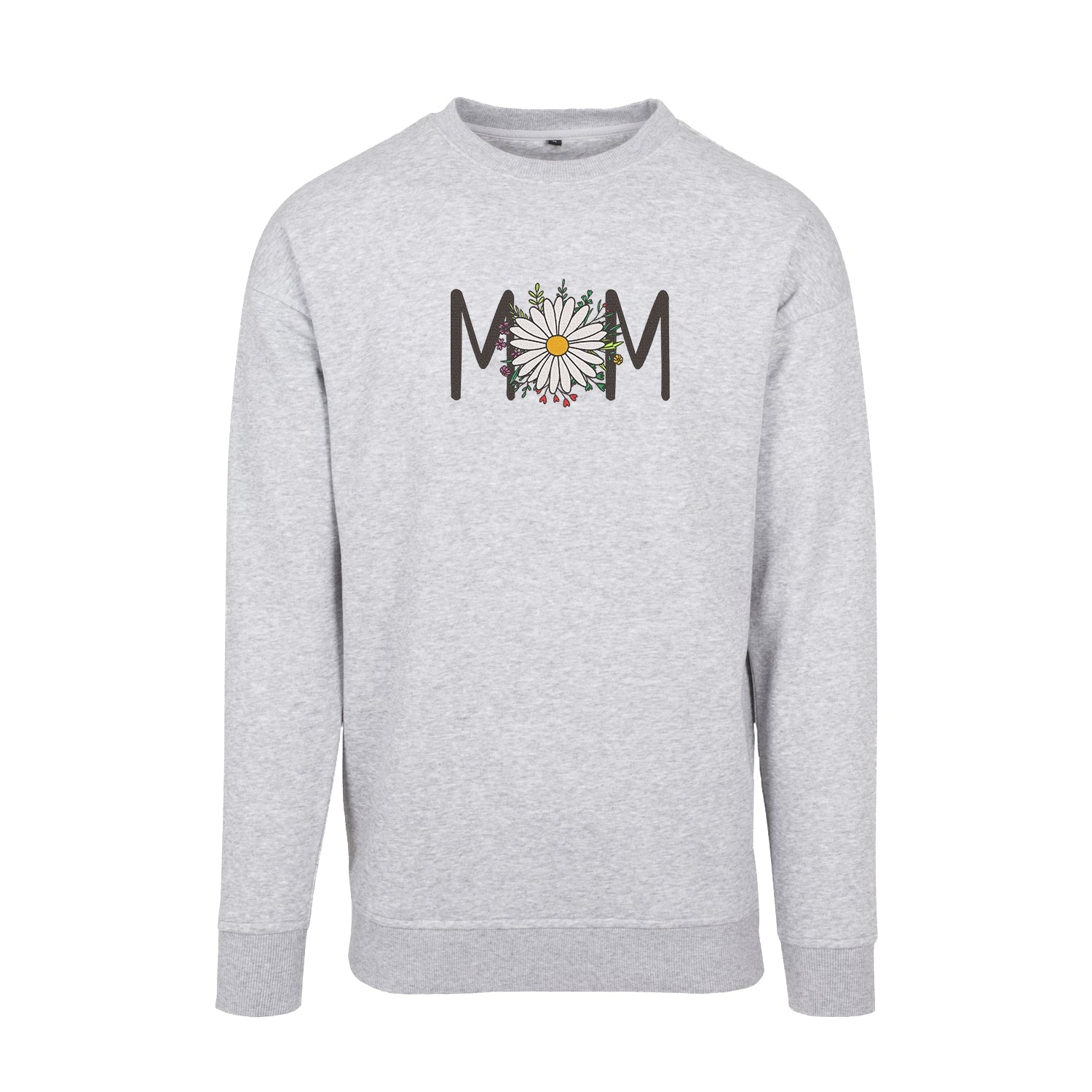 Bluza z haftem Mama Flower 3 – kwiatowy symbol miłości dla mamy Haft z radości - nadruki i haft na odzieży Warszawa