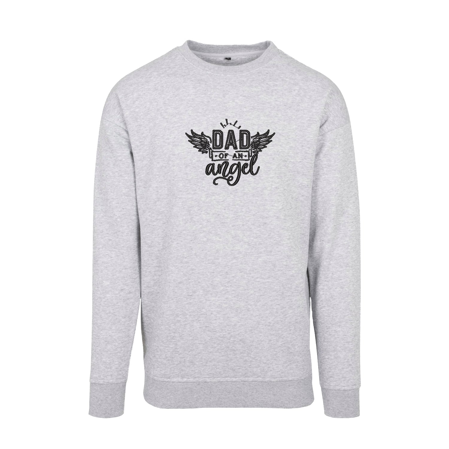 Bluza bez kaptura „Dad of an Angel” z haftem – wzruszający prezent dla taty aniołka | Pamiątkowa bluza upamiętniająca
