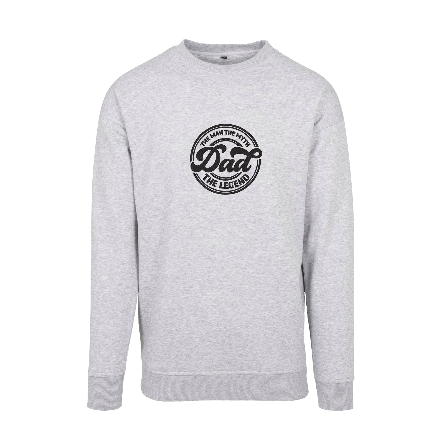 Bluza bez kaptura „Dad – The Man, The Myth, The Legend” z haftem | Prezent dla taty z charakterem