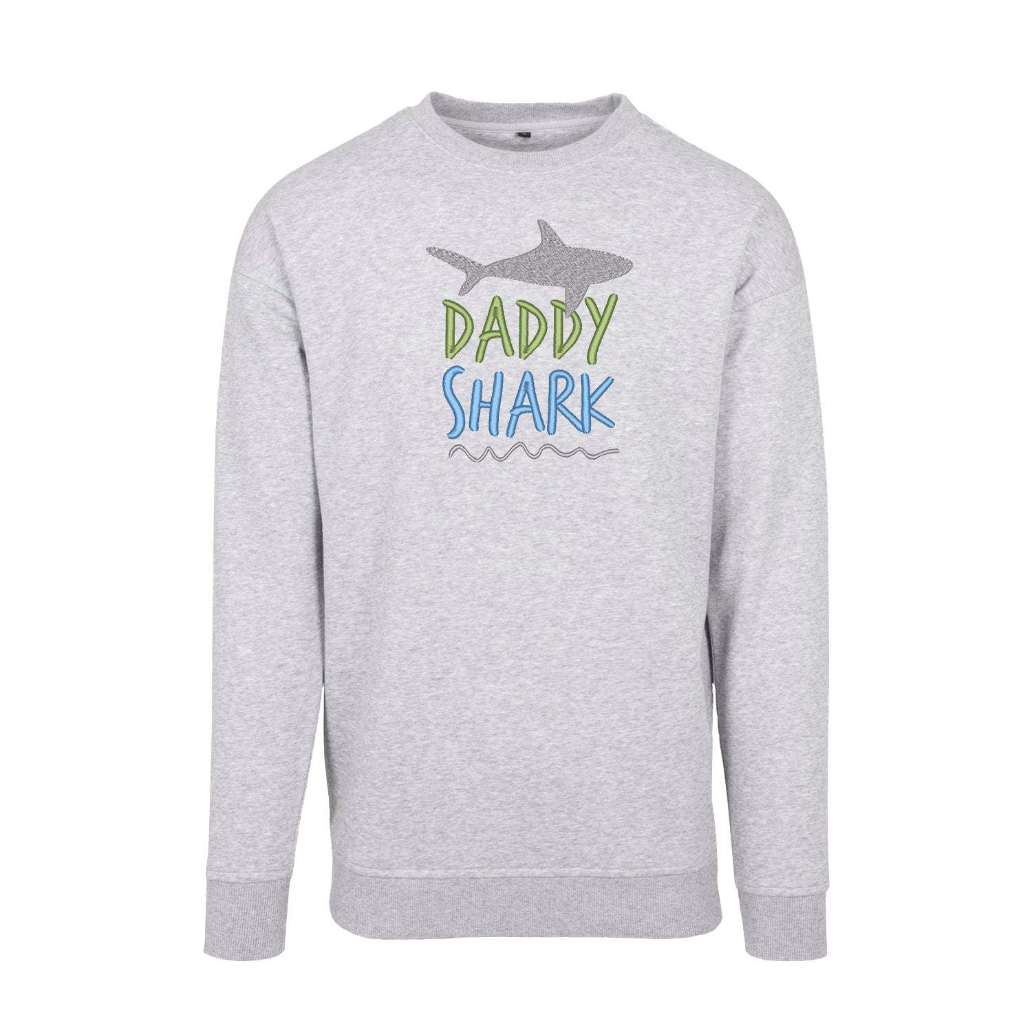 Bluza bez kaptura z haftem „Daddy Shark” | Prezent dla taty z humorem