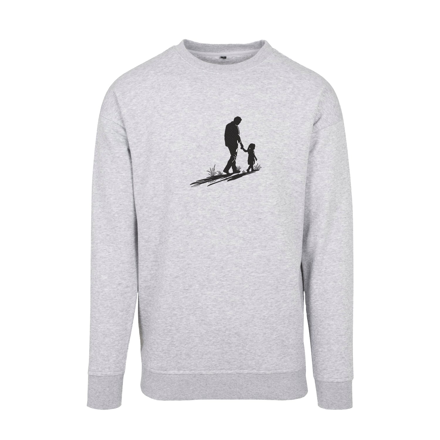 Bluza bez kaptura z haftem „Father and Daughter Silhouette” | Emocjonalny prezent dla taty