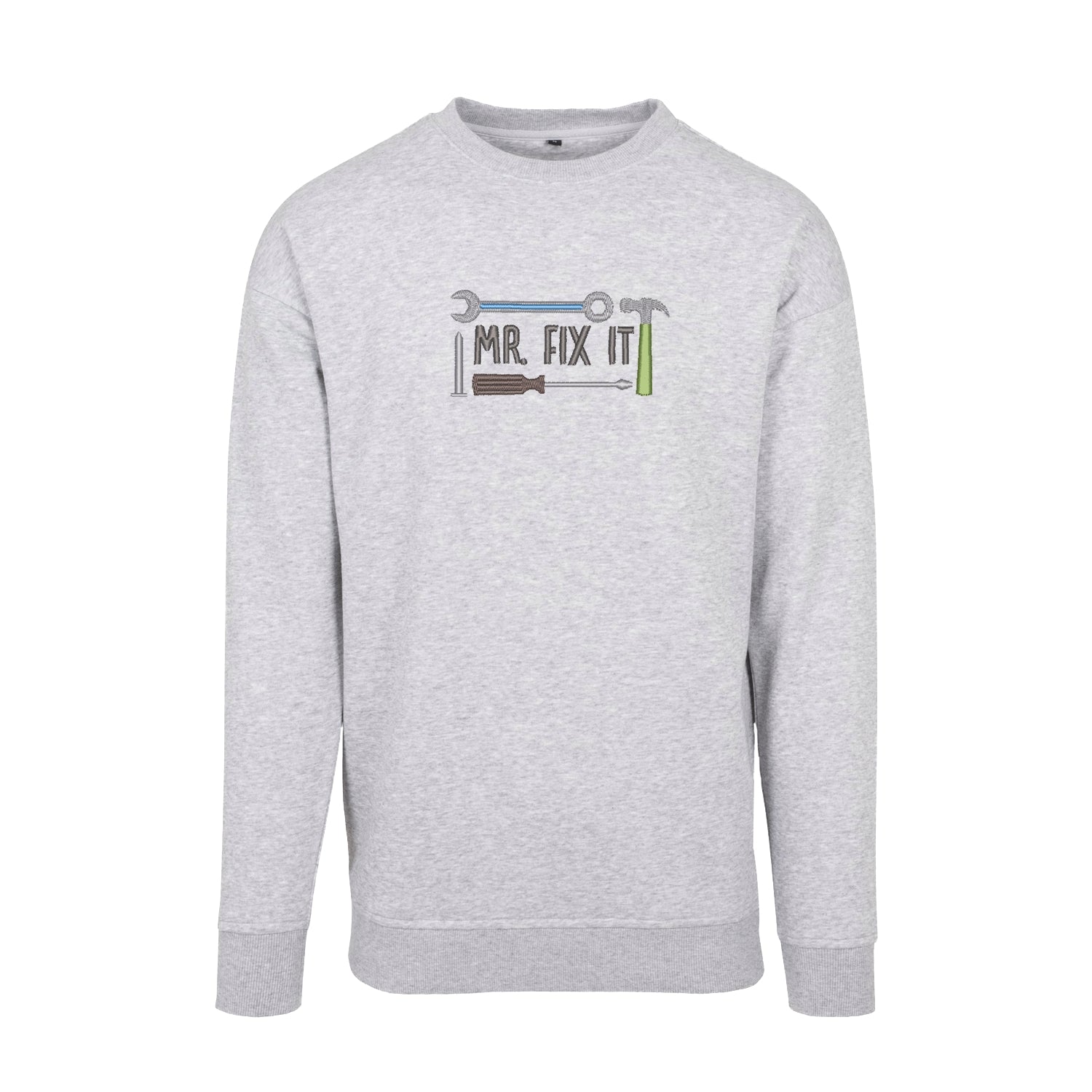 Bluza "Mr Fix It 2" z haftem | Bluza bez kaptura dla majsterkowicza | Prezent dla taty złotej rączki Haft z radości