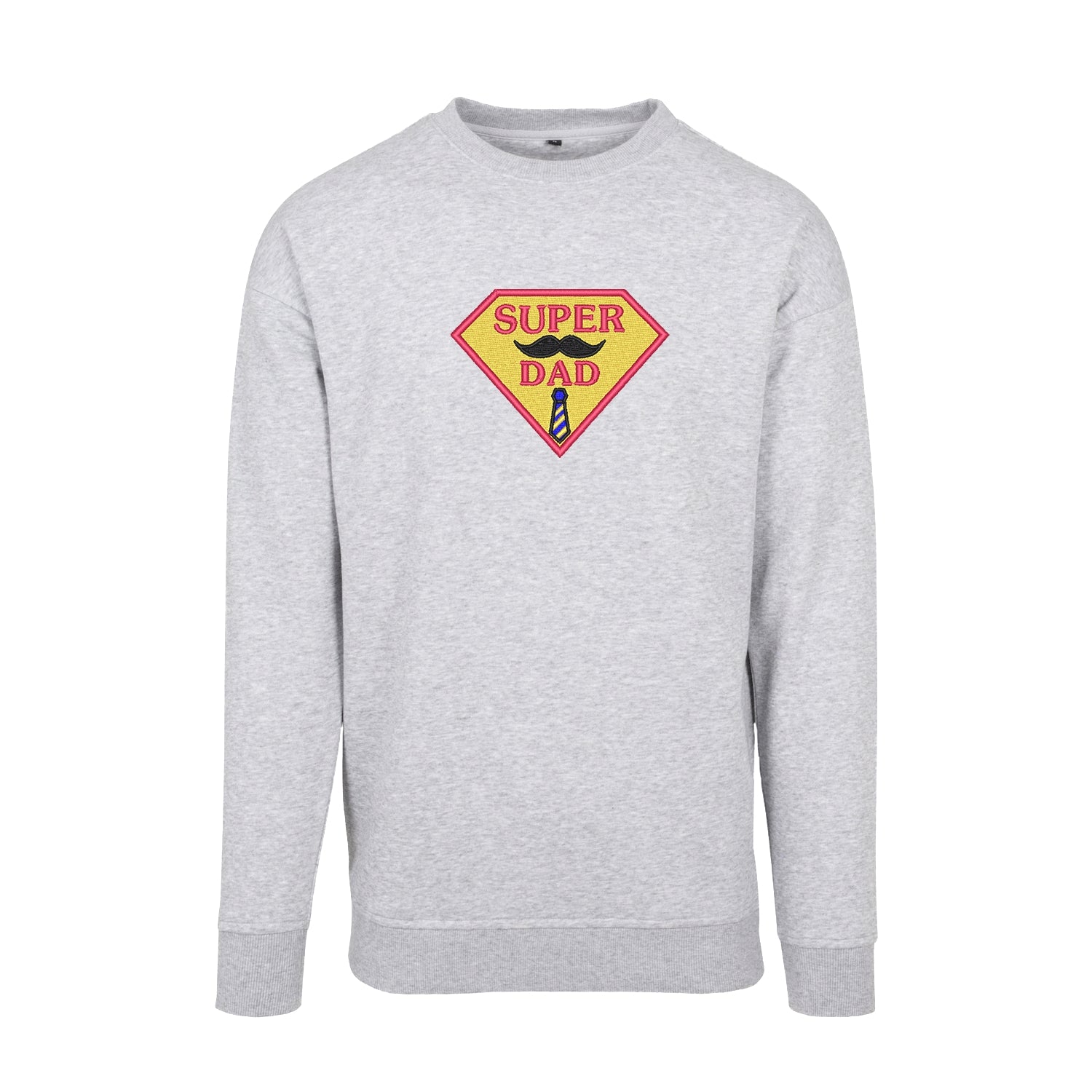 Bluza bez kaptura „Super Dad” z haftem | Prezent dla taty | Bluza bez kaptura dla superbohatera