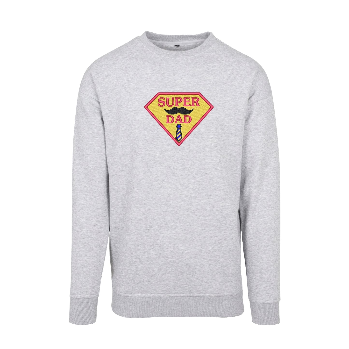Bluza bez kaptura „Super Dad” z haftem | Prezent dla taty | Bluza bez kaptura dla superbohatera