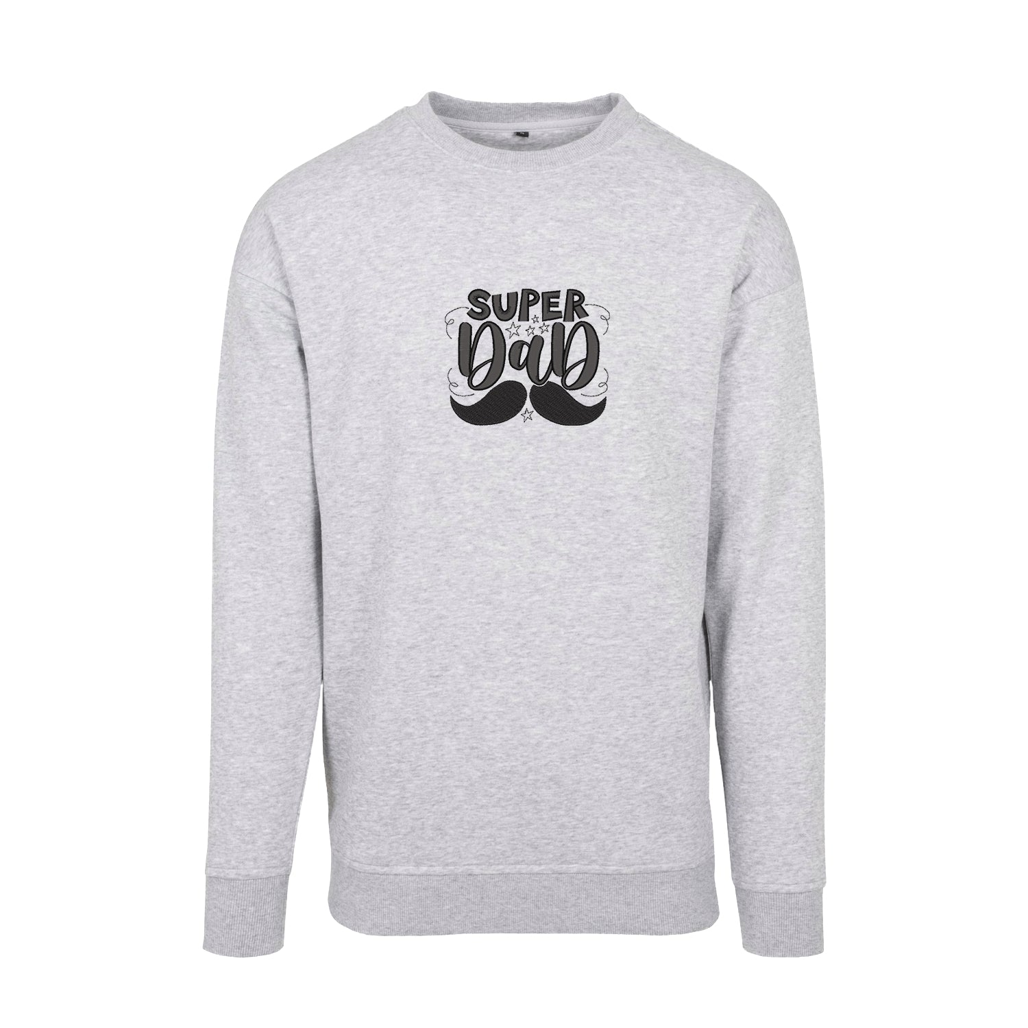 Bluza bez kaptura „Super Dad” na Dzień Ojca z haftem | Prezent dla taty | Bluza bez kaptura dla superbohatera Haft z radości