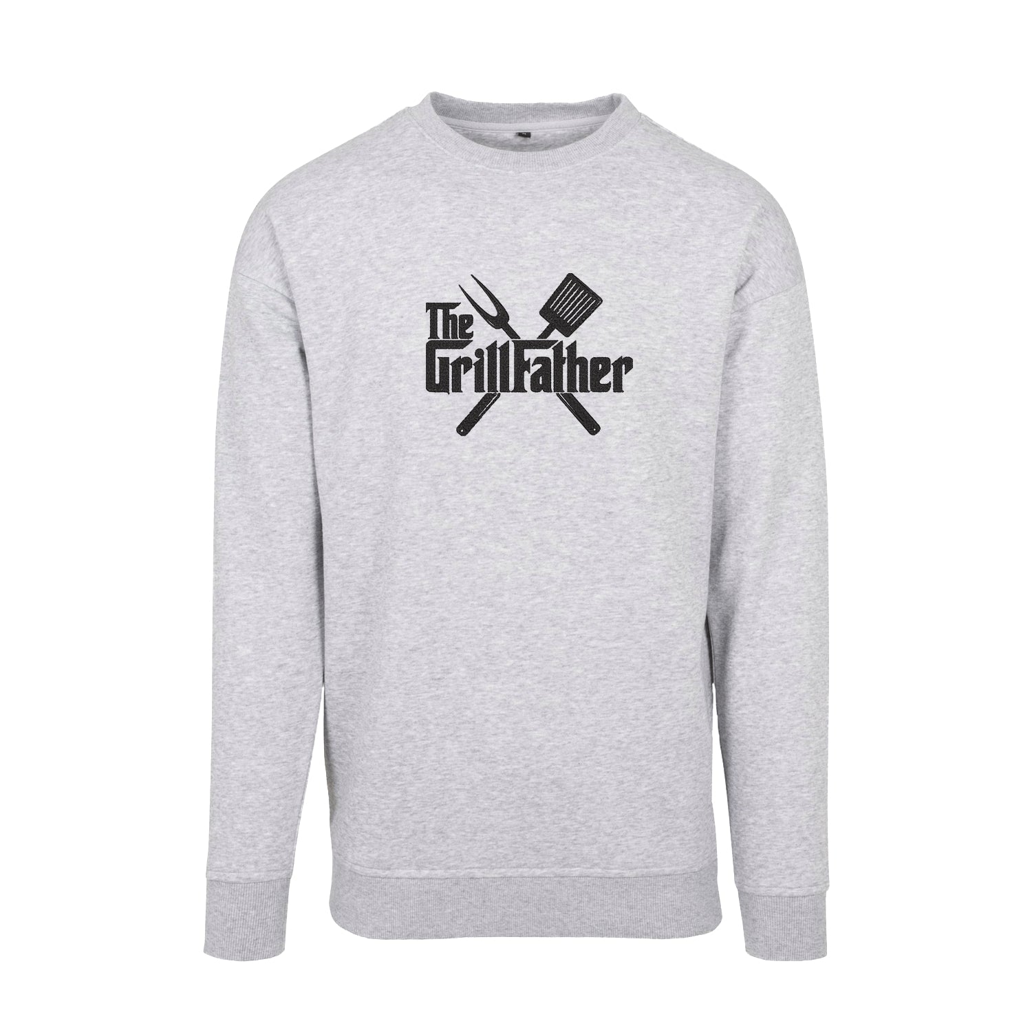 Bluza bez kaptura „The Grill Father” z haftem | Prezent dla fana grilla | Śmieszna bluza na Dzień Ojca lub urodziny