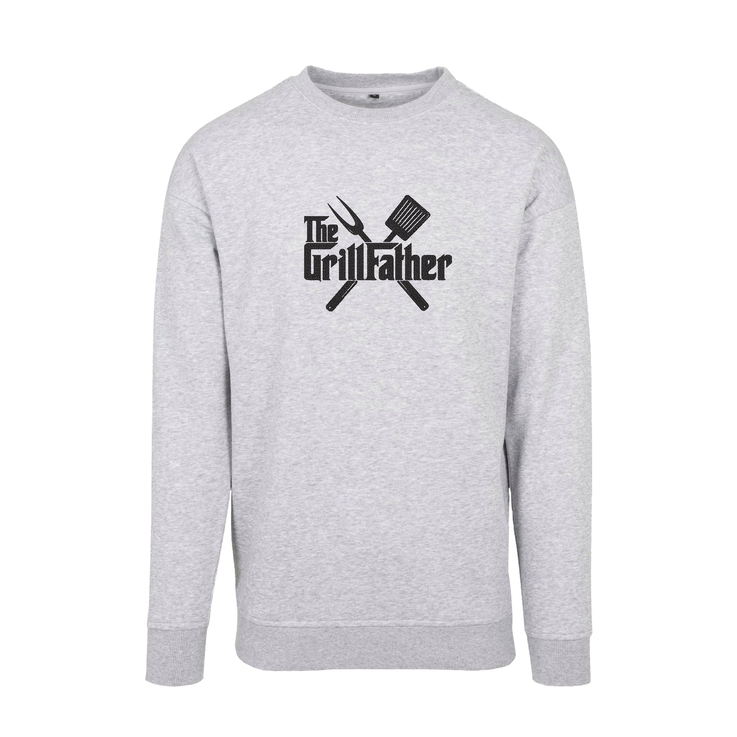Bluza bez kaptura „The Grill Father” z haftem | Prezent dla fana grilla | Śmieszna bluza na Dzień Ojca lub urodziny