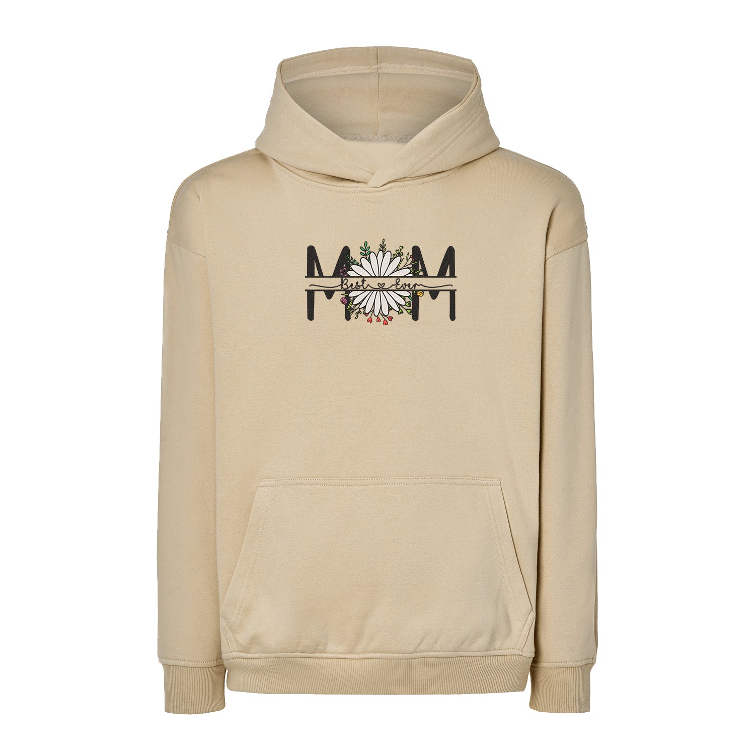 Bluza z haftem Best Mom Ever Flower – delikatny kwiatowy akcent dla wyjątkowej mamy Haft z radości - nadruki i haft na odzieży Warszawa