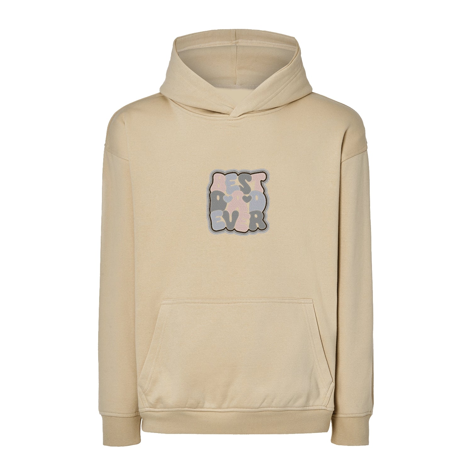 Bluza oversize „Best Dad Ever 2” z haftem | Prezent dla taty | Męska bluza oversize Haft z radości
