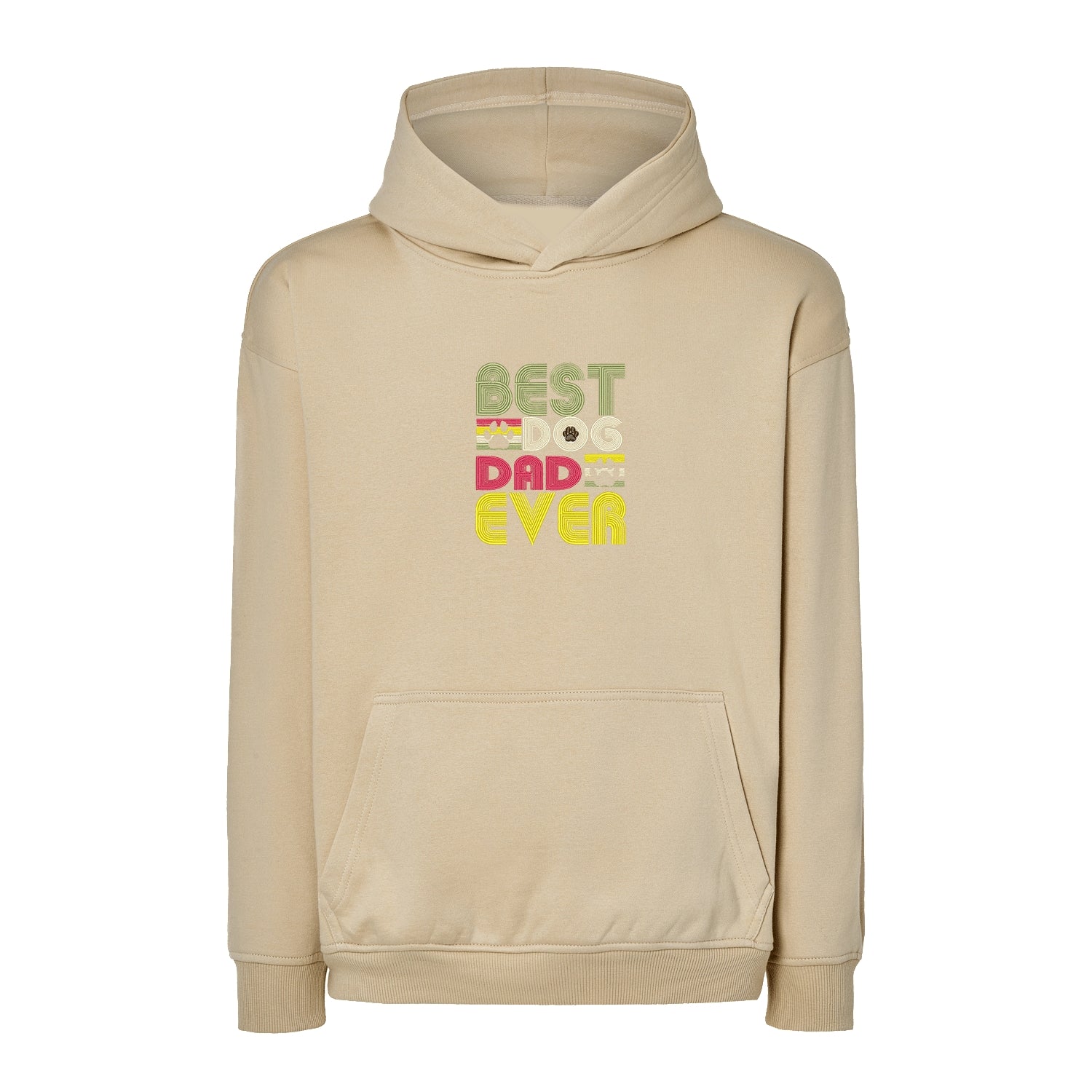 Bluza oversize „Best Dog Dad Ever” z haftem | Prezent dla psiarza | Męska bluza oversize Haft z radości