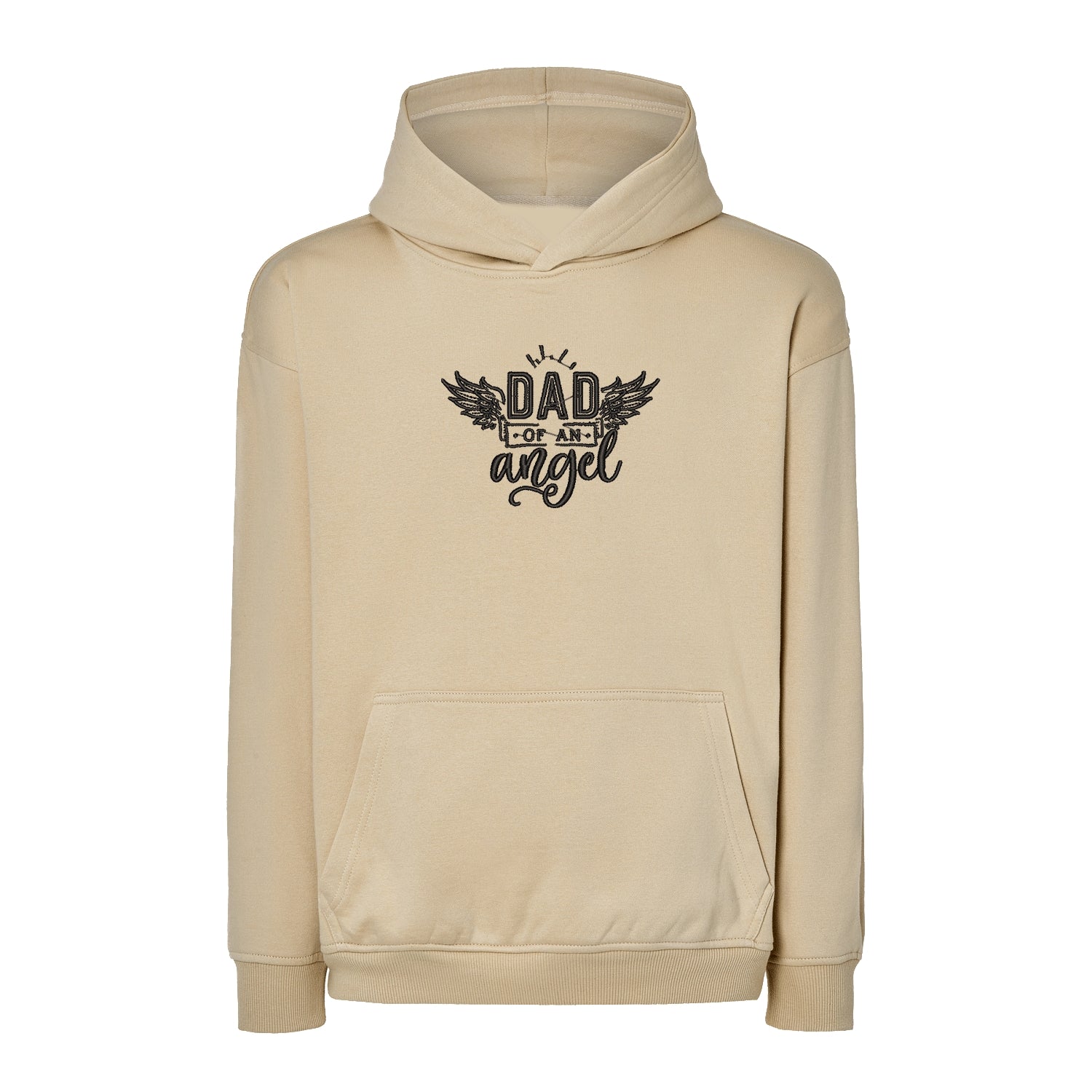 Bluza oversize „Dad of an Angel” z haftem – wzruszający prezent dla taty aniołka | Pamiątkowa bluza upamiętniająca Haft z radości