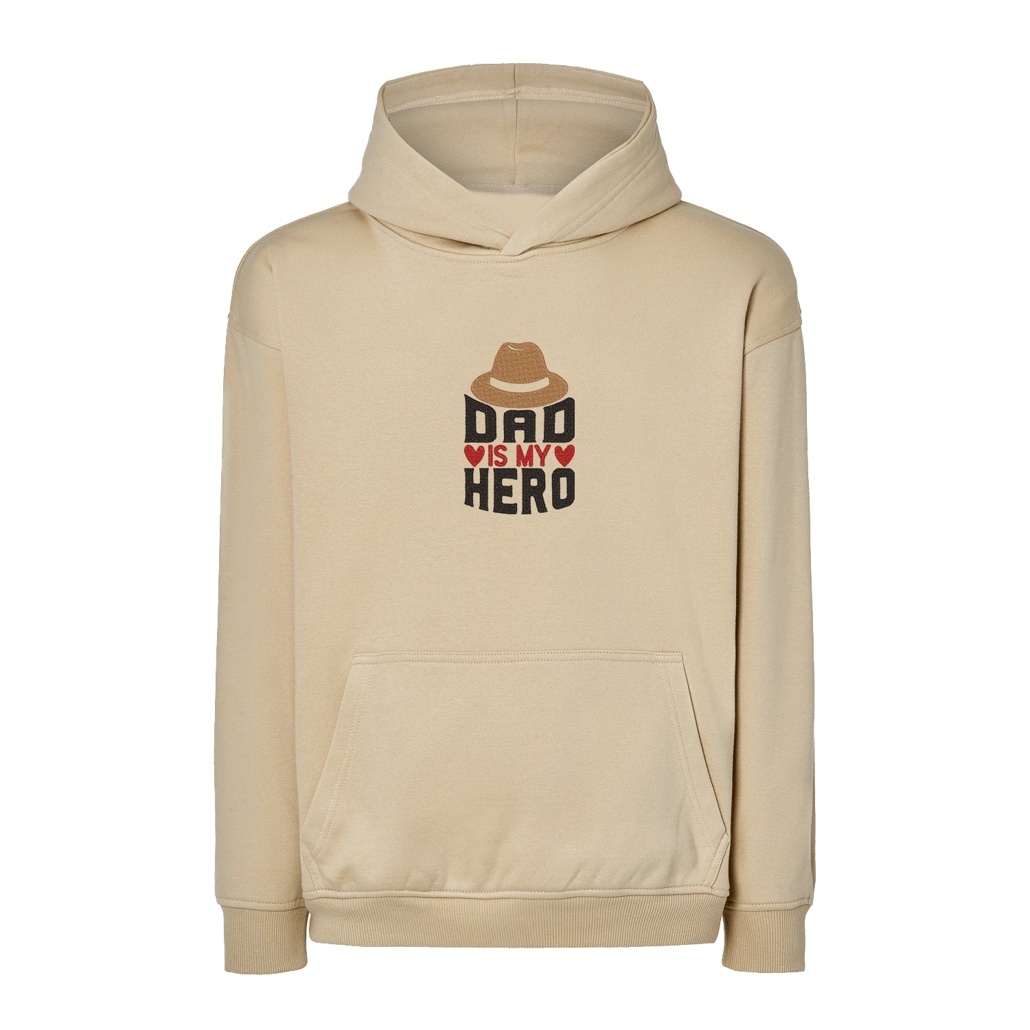 Bluza oversize „Dad is My Hero” z haftem komputerowym – idealna na prezent dla taty Haft z radości