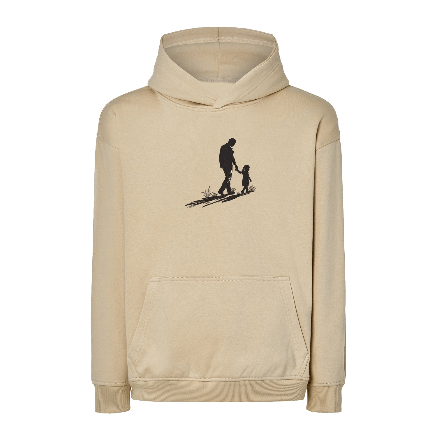 Bluza oversize z haftem „Father and Daughter Silhouette” | Emocjonalny prezent dla taty Haft z radości
