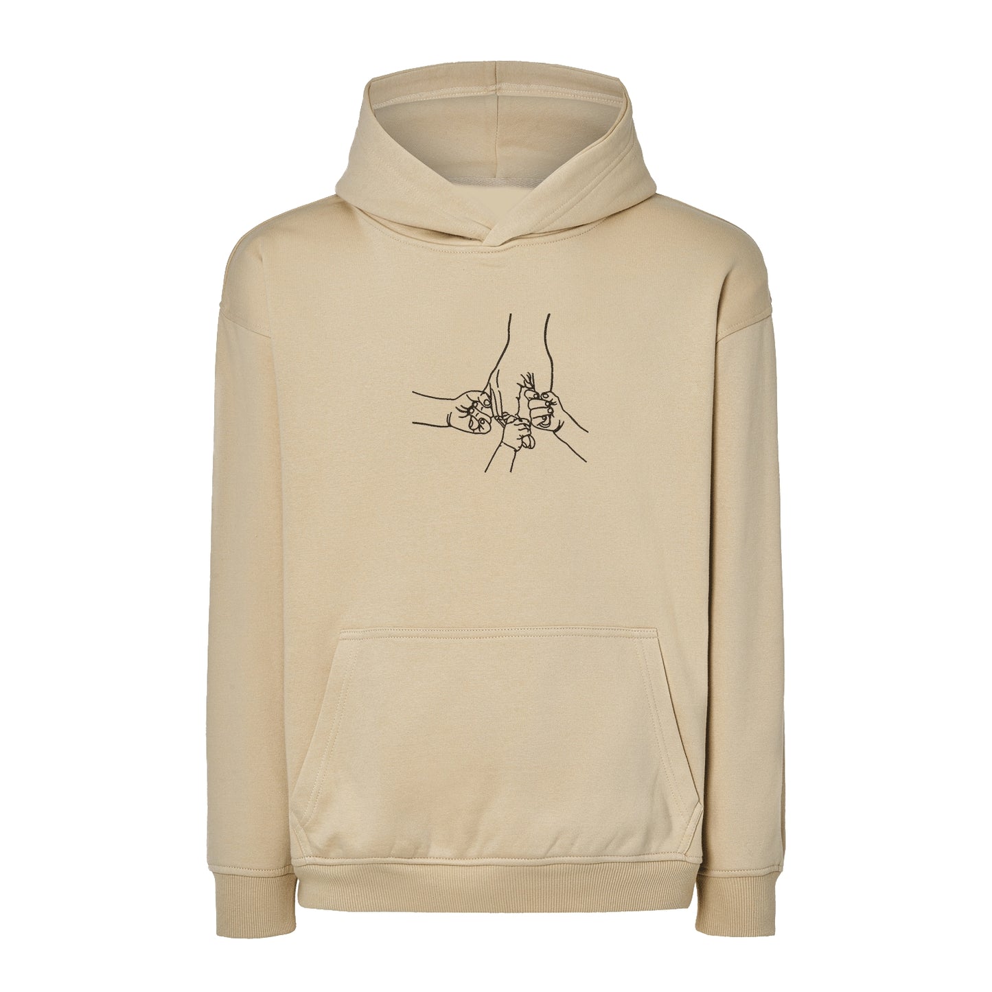 Bluza oversize z haftem „Father and Three Kids Hands” | Personalizowany prezent dla taty