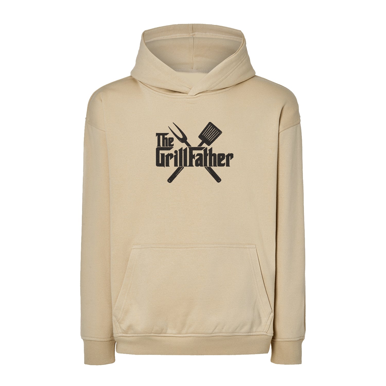 Bluza oversize „The Grill Father” z haftem | Prezent dla fana grilla | Śmieszna bluza na Dzień Ojca lub urodziny Haft z radości