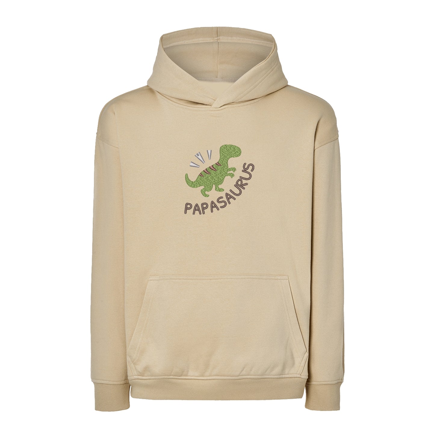Bluza „Papasaurus” z haftem komputerowym – zabawna bluza dla taty dinozaura, dostępna w kroju bez kaptura, z kapturem i oversize Haft z radości - nadruki i haft na odzieży Warszawa