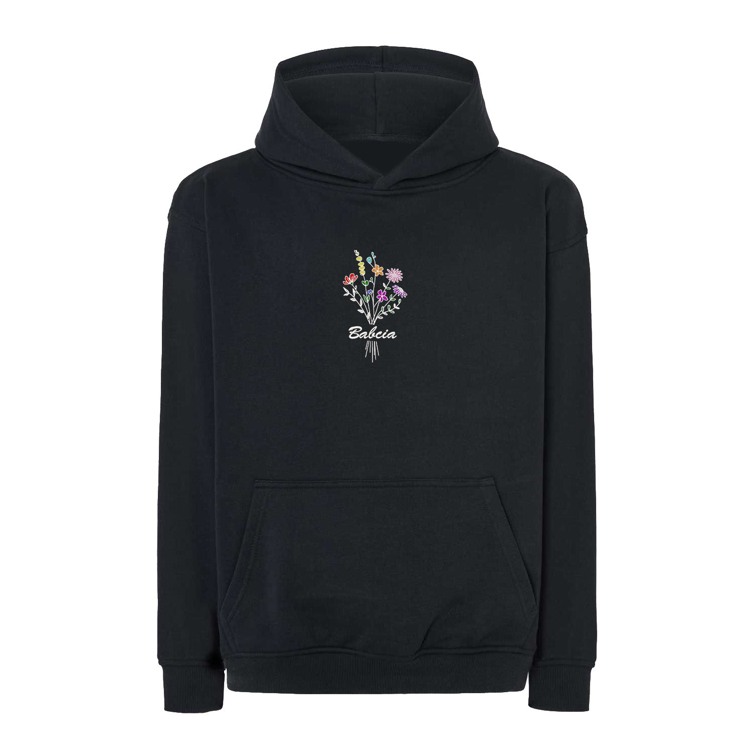 Bluza „Babcia” – haftowany bukiet kwiatów Haft z radości - nadruki i haft na odzieży Warszawa